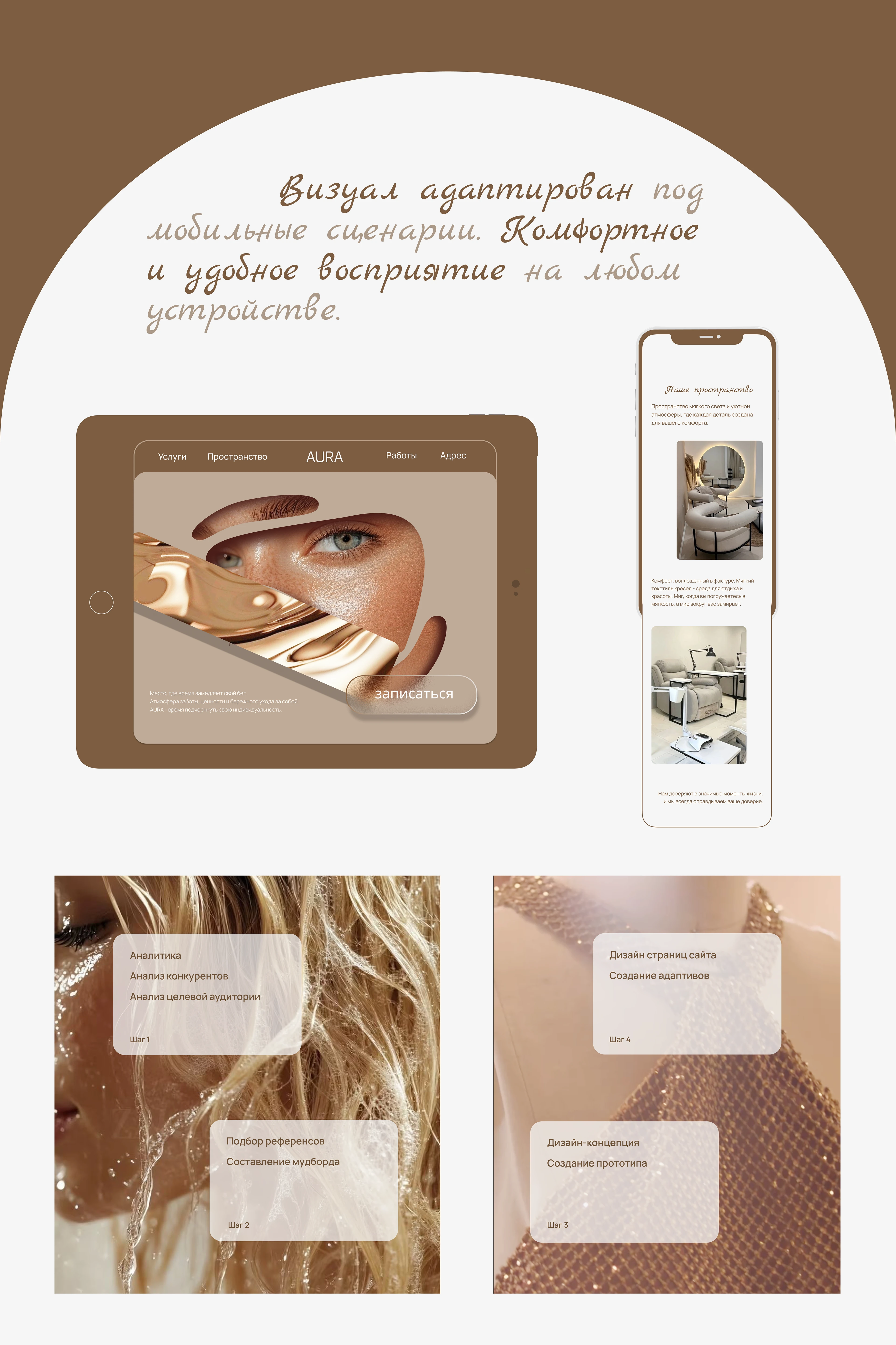 Landing салона красоты — Изображение №9 — Интерфейсы, Брендинг на Dprofile