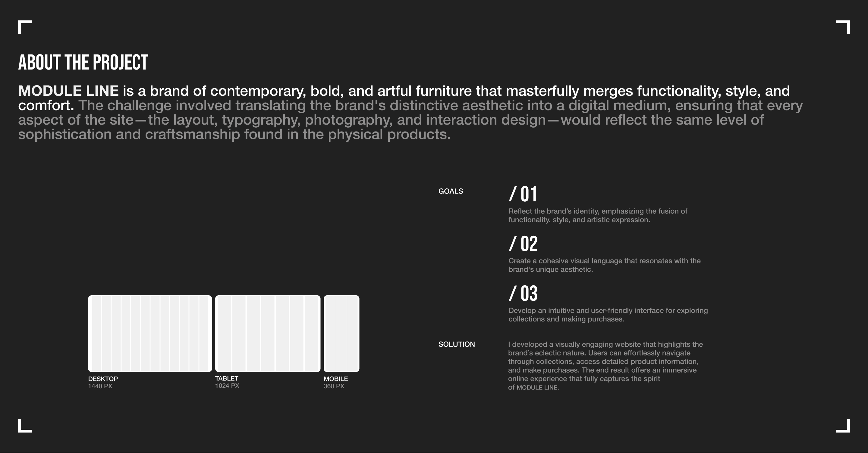 MODULE LINE FURNITURE on-line store — Изображение №2 — Интерфейсы на Dprofile