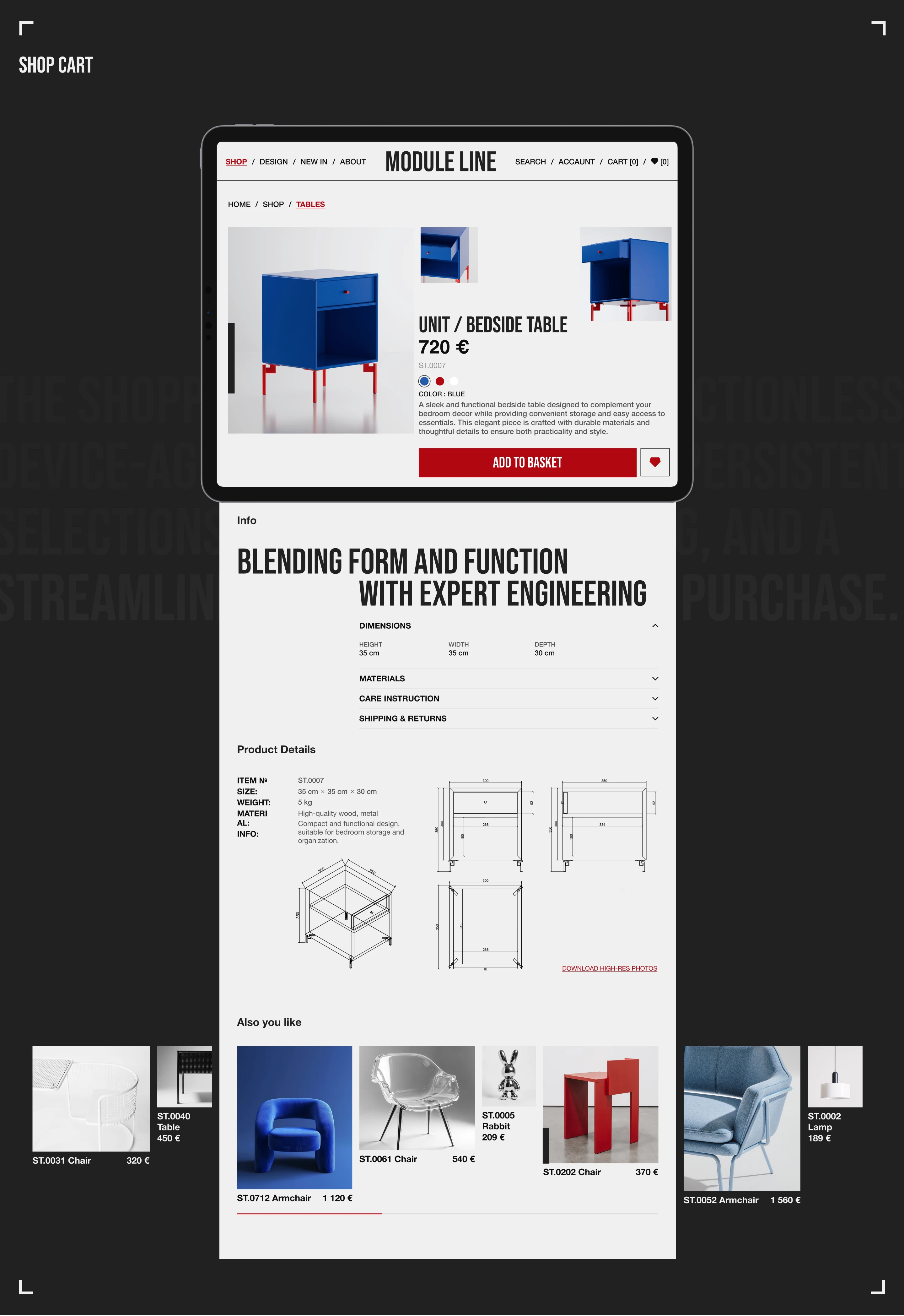 MODULE LINE FURNITURE on-line store — Изображение №15 — Интерфейсы на Dprofile