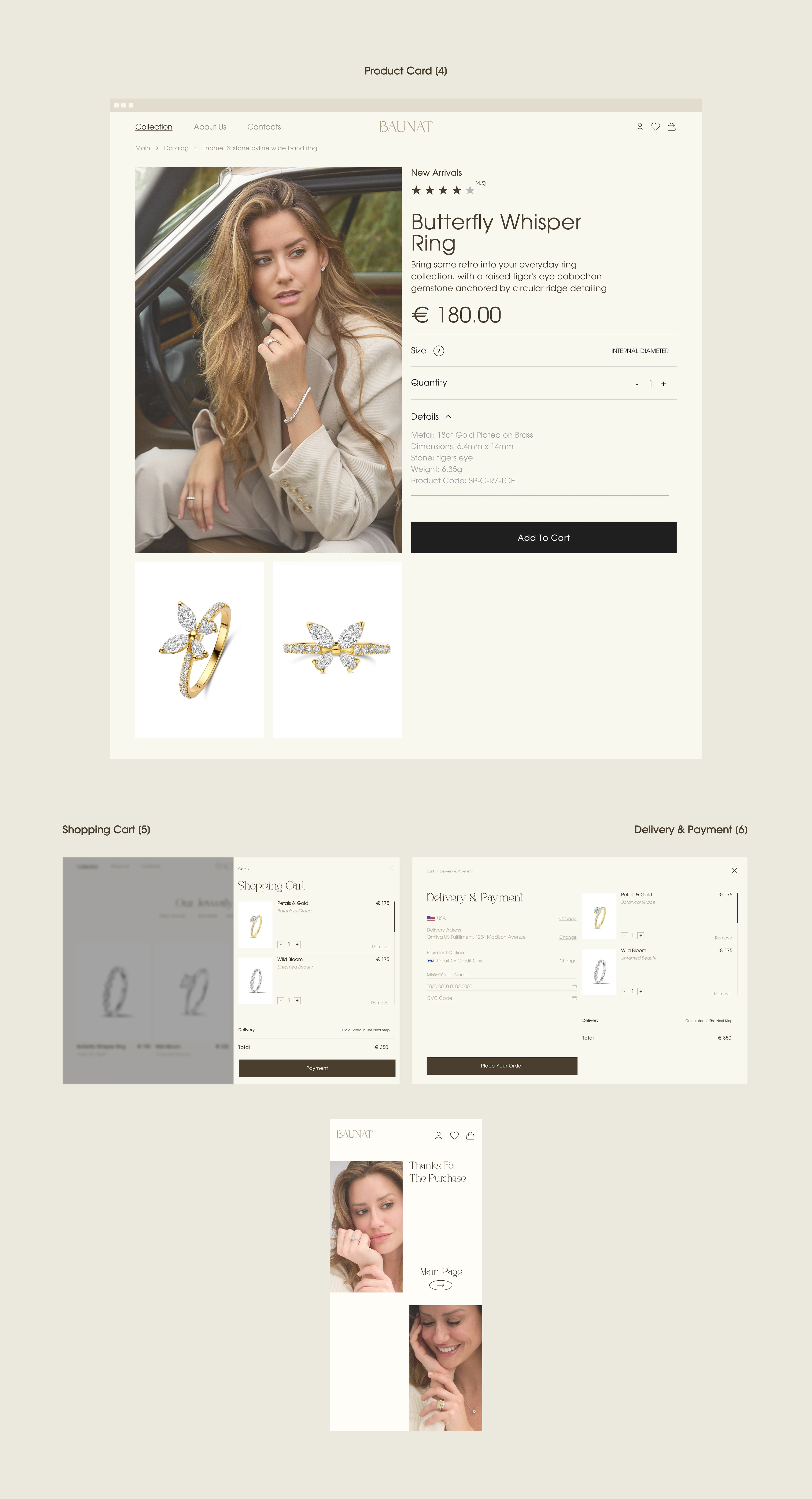 jewelry online store | e-commercy design — Изображение №9 — Интерфейсы на Dprofile