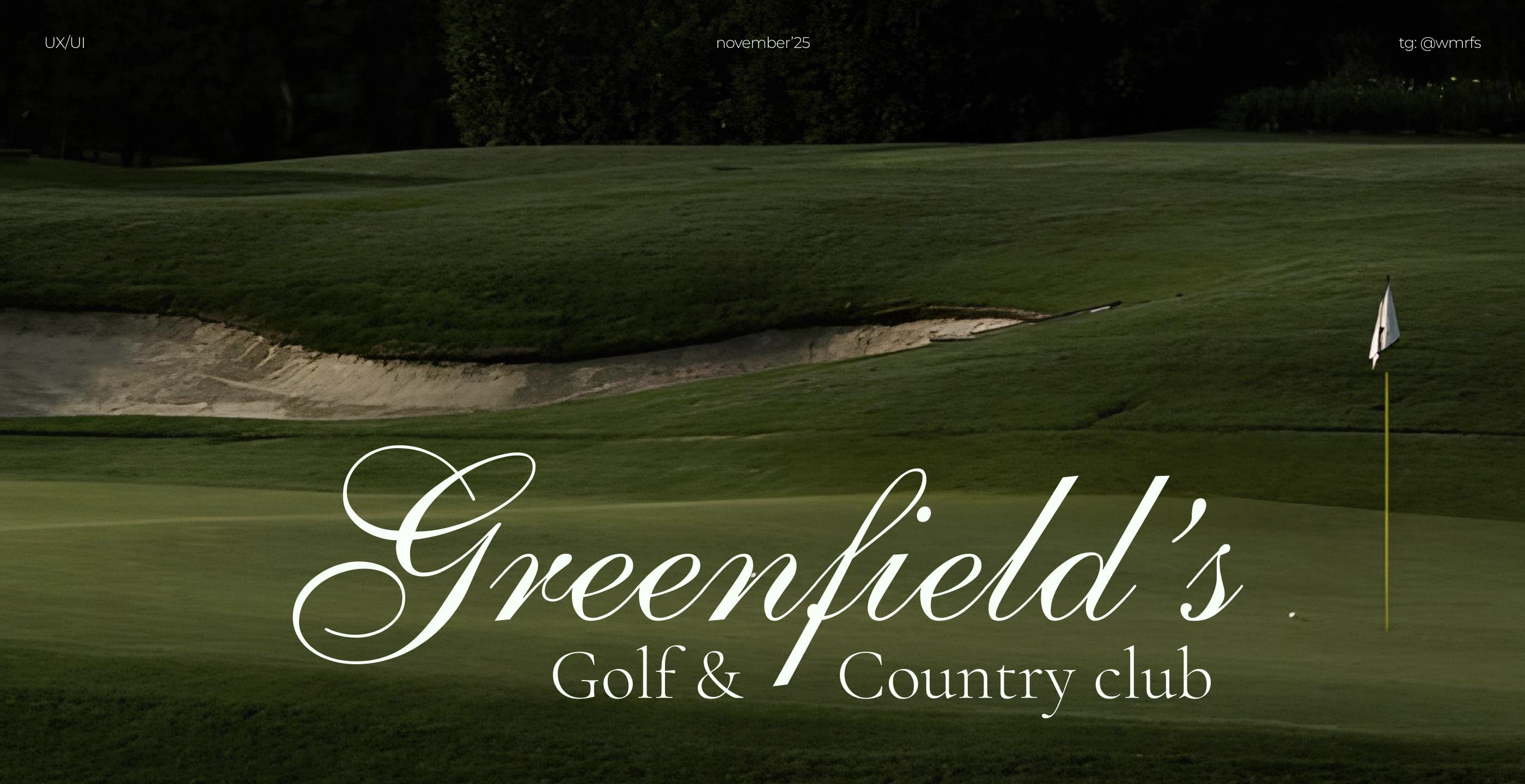 Landing page for Golf Club — Изображение №1 — Интерфейсы на Dprofile