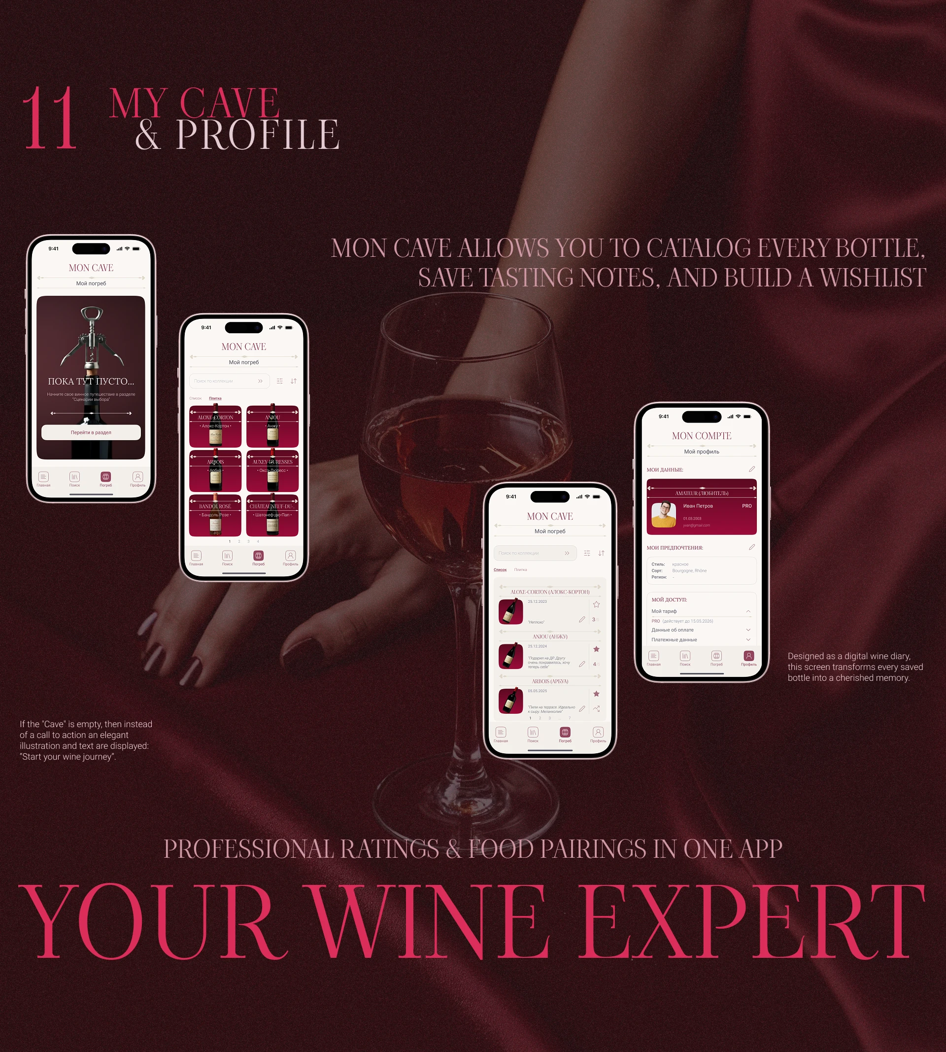 Mon Sommelier Quotidien: приложение для выбора вина — Изображение №14 — Интерфейсы на Dprofile