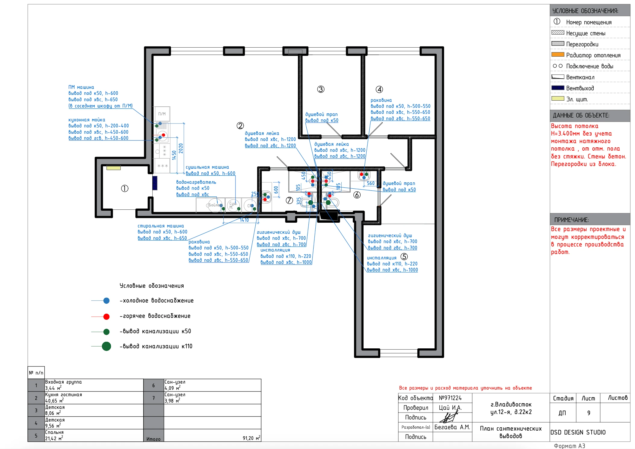 Альбом технической документации  94,04м² — Изображение №9 — Архитектура на Dprofile