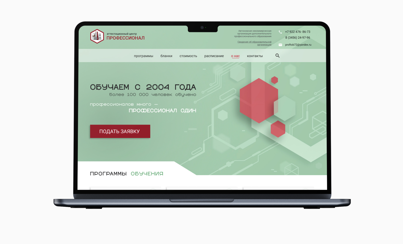 Учебный центр «ПРОФЕССИОНАЛ» — редизайн сайта — Изображение №8 — Интерфейсы, Брендинг на Dprofile