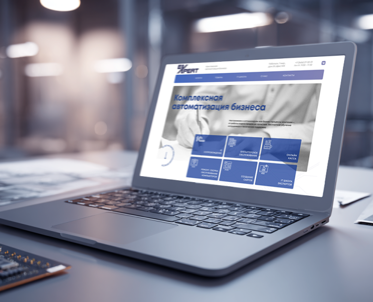 Бизнес услуги, ЭКСПЕРТ — корпоративный сайт IT‑оператора — Интерфейсы, Брендинг на Dprofile