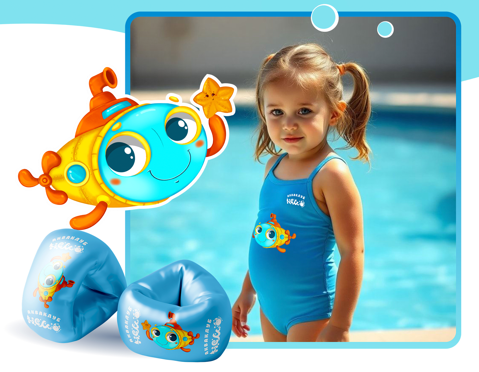 Бренд-персонаж "Бульк" для акваклуба  НЕМО. — Изображение №7 — Брендинг, Иллюстрация на Dprofile