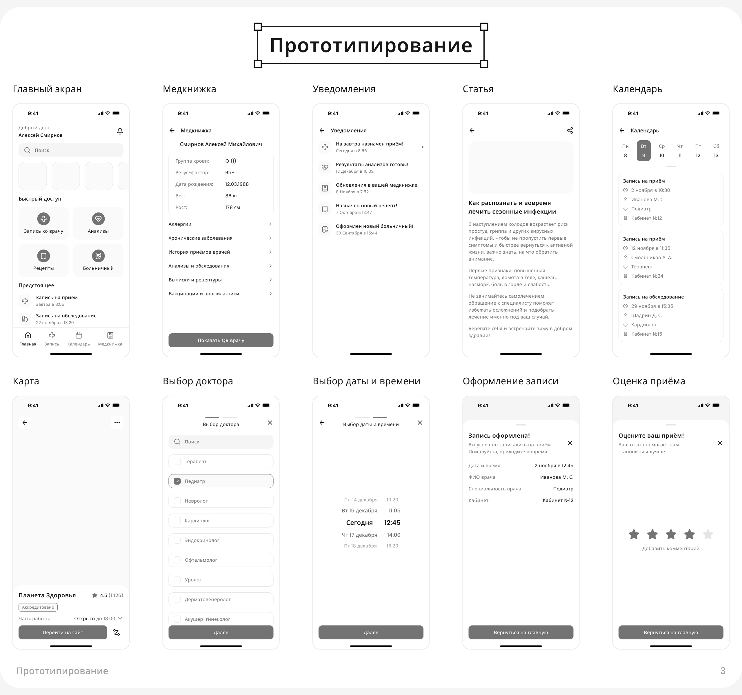Мир Здоровья | Медецинский сервис — Изображение №3 — Интерфейсы на Dprofile