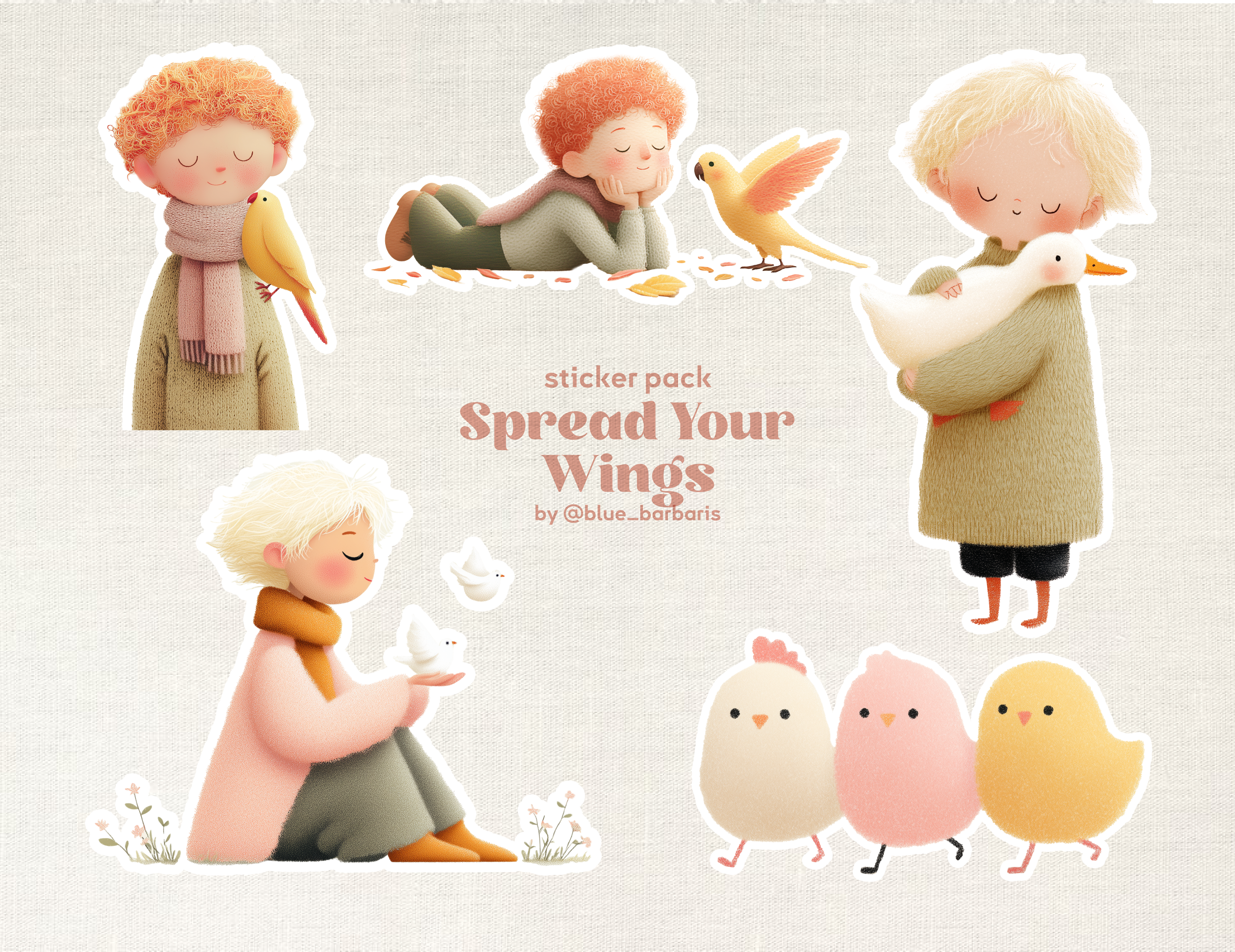 Стикер-паки Spread Your Wings и The Goose Scrubs — Изображение №1 — Иллюстрация, Графика на Dprofile