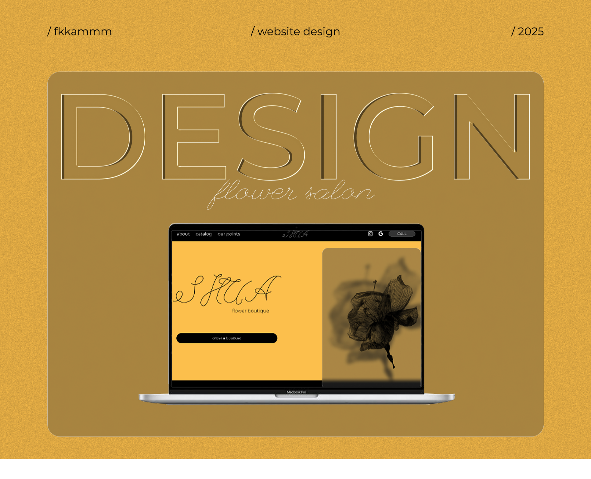 WEBSITE DESIGN | FLOWER SALON | UX/UI — Интерфейсы, Брендинг на Dprofile