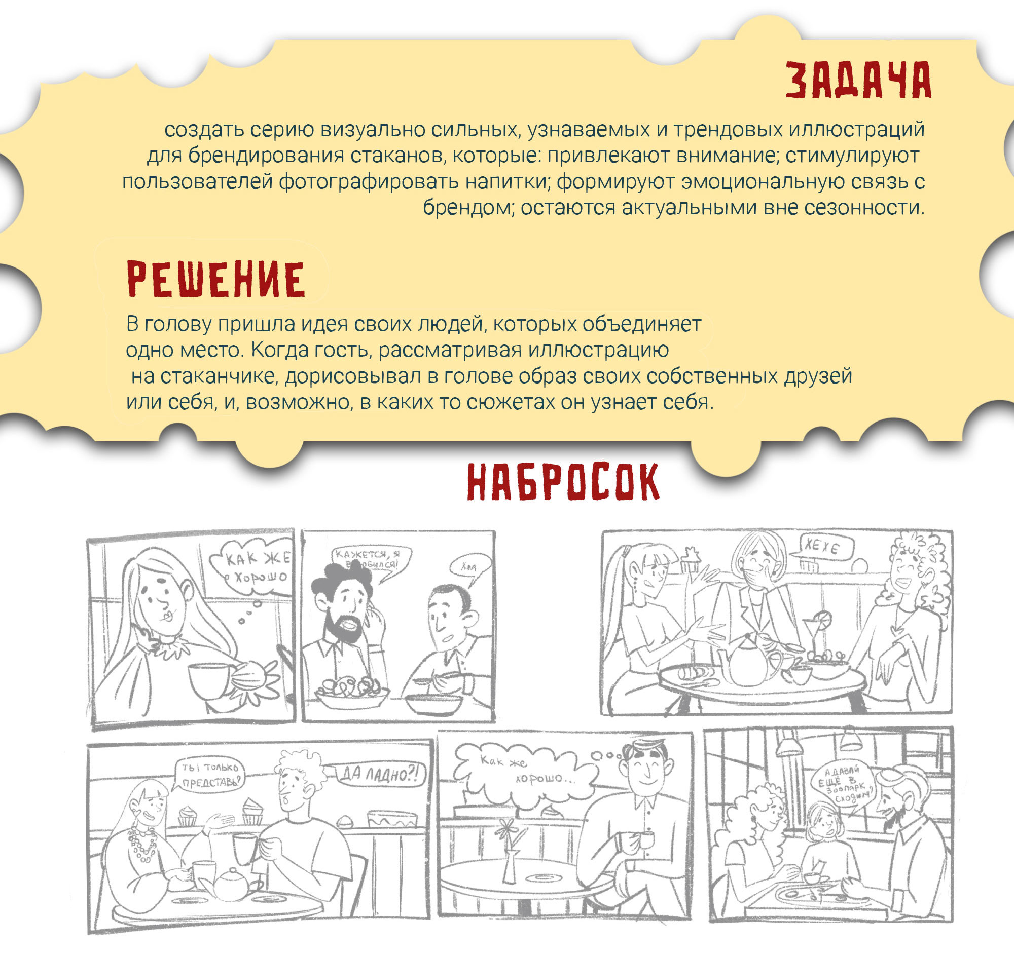 Иллюстрации для бумажного кофейного стаканчика — Изображение №2 — Брендинг, Иллюстрация на Dprofile