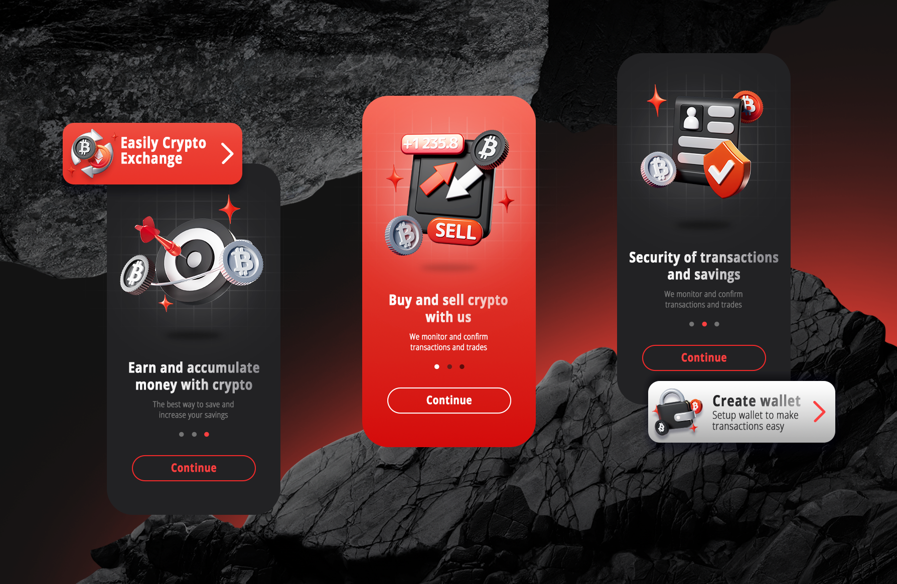 3Д анимированные иконки для крипто веб сайта и приложения |… — Изображение №5 — 3D, Анимация на Dprofile