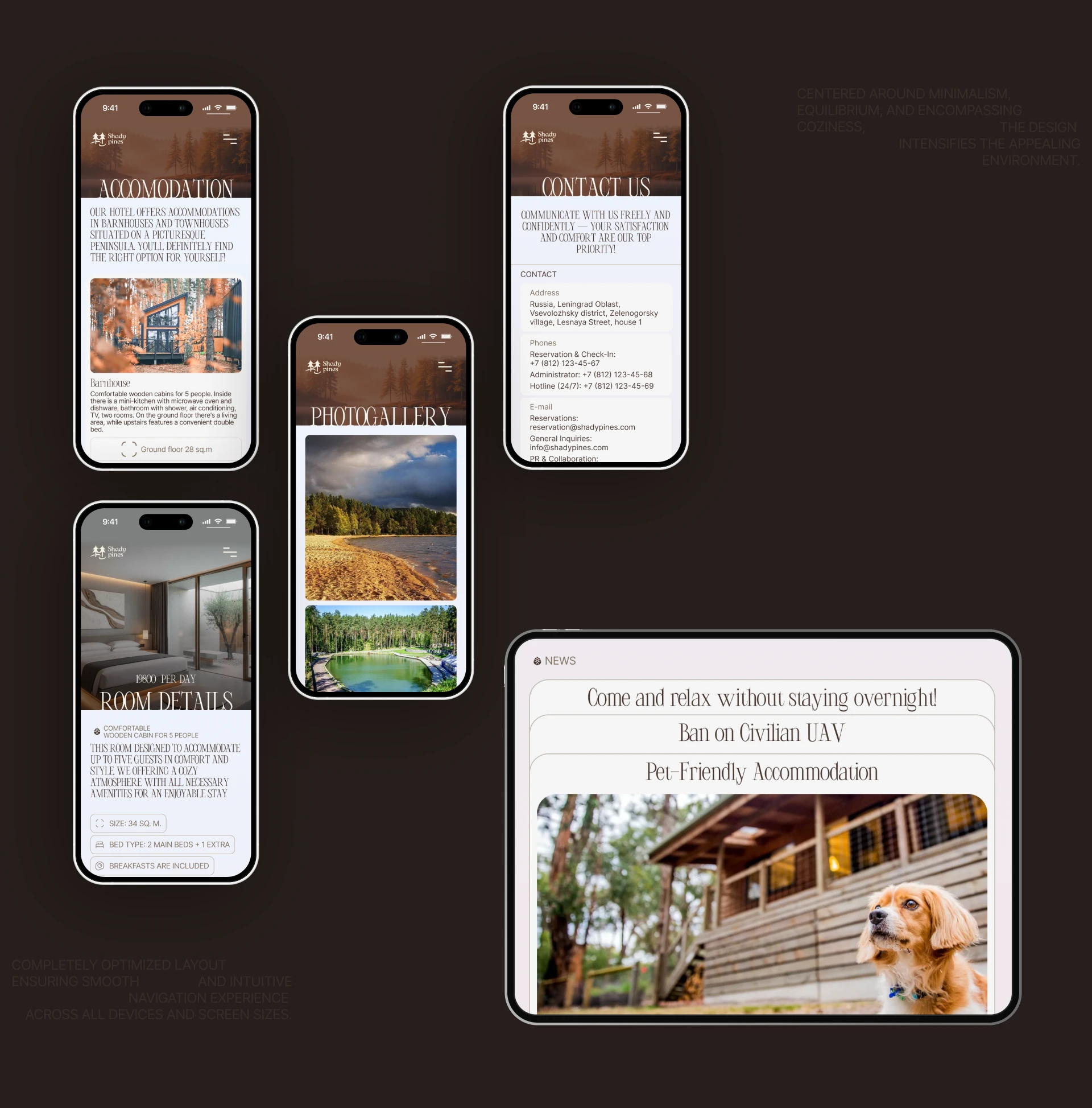 Shady Pines - one-of-a-kind forest hotel — Изображение №8 — Интерфейсы на Dprofile