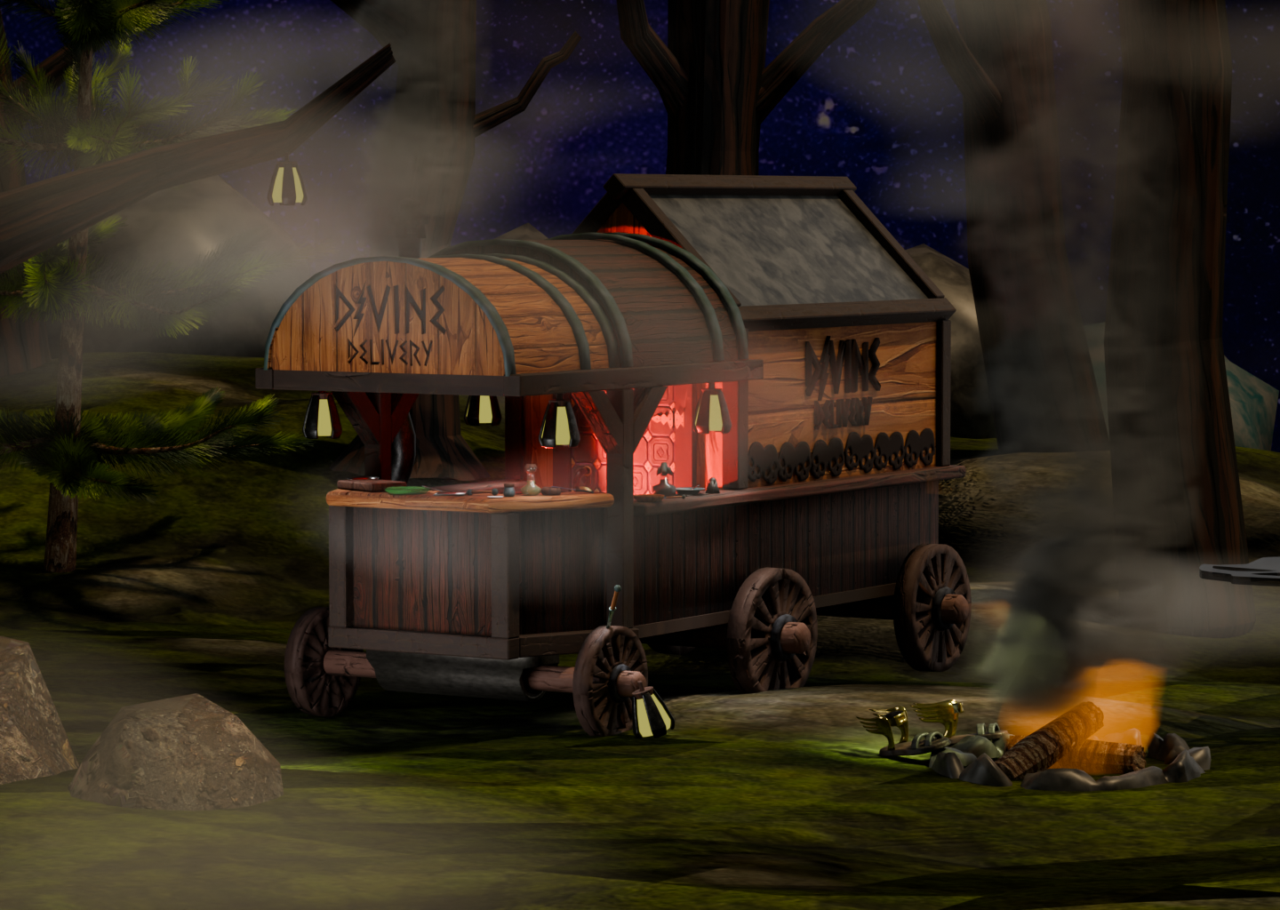 Божественная доставка — Изображение №1 — Иллюстрация, Анимация на Dprofile