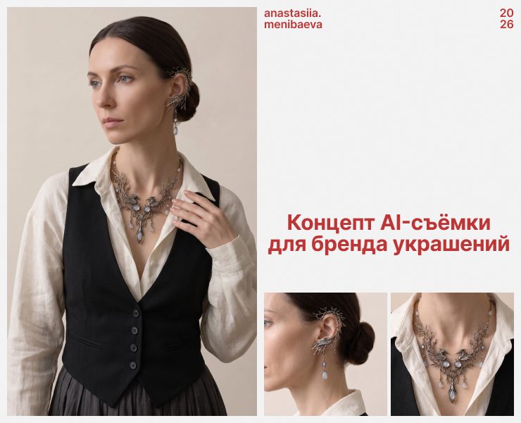 AI-фотосъёмка для бренда украшений — Маркетинг, Нейро на Dprofile
