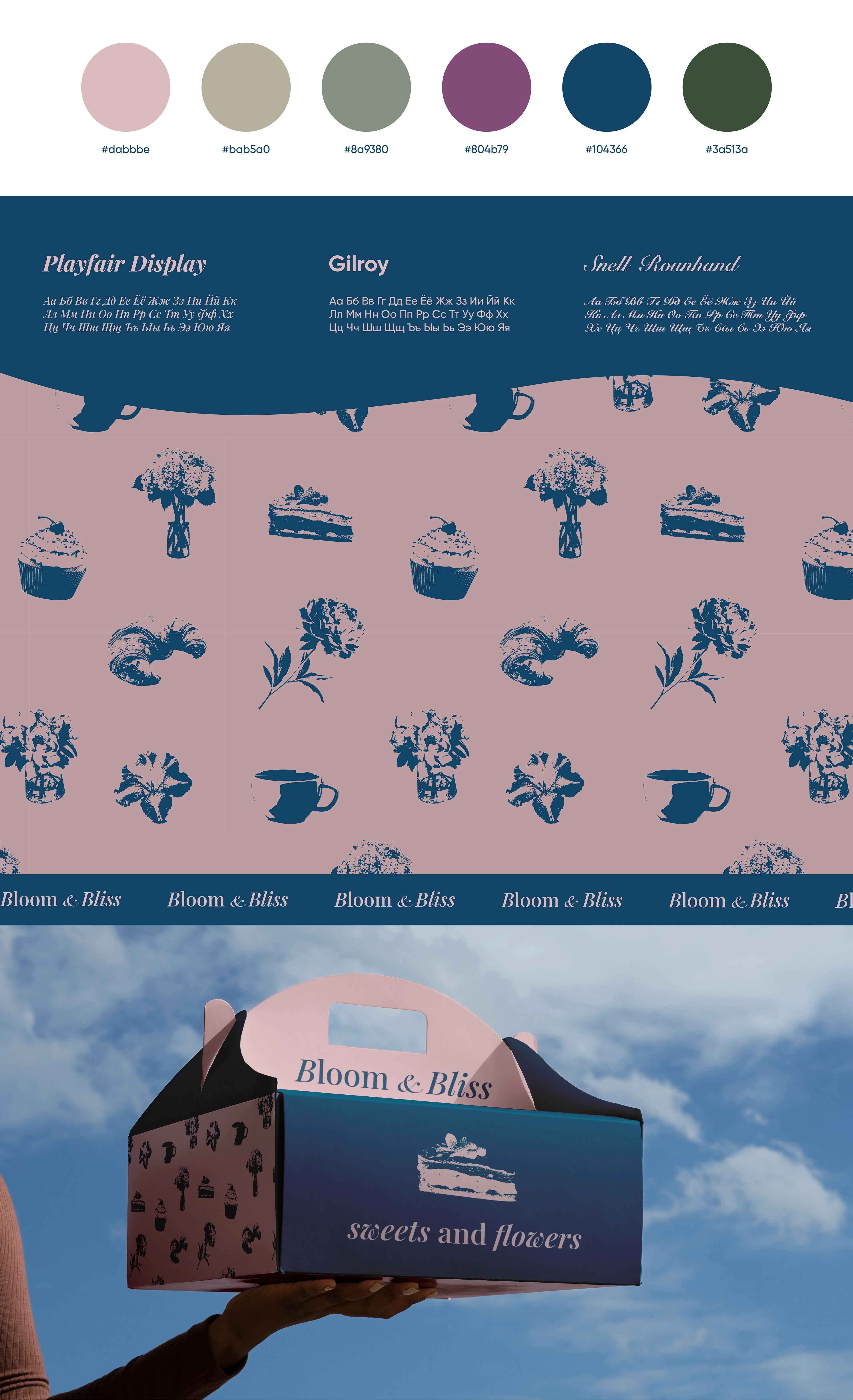 Фирменный стиль | Кондитерская и цветы | Bloom&Bliss — Изображение №2 — Брендинг, Графика на Dprofile