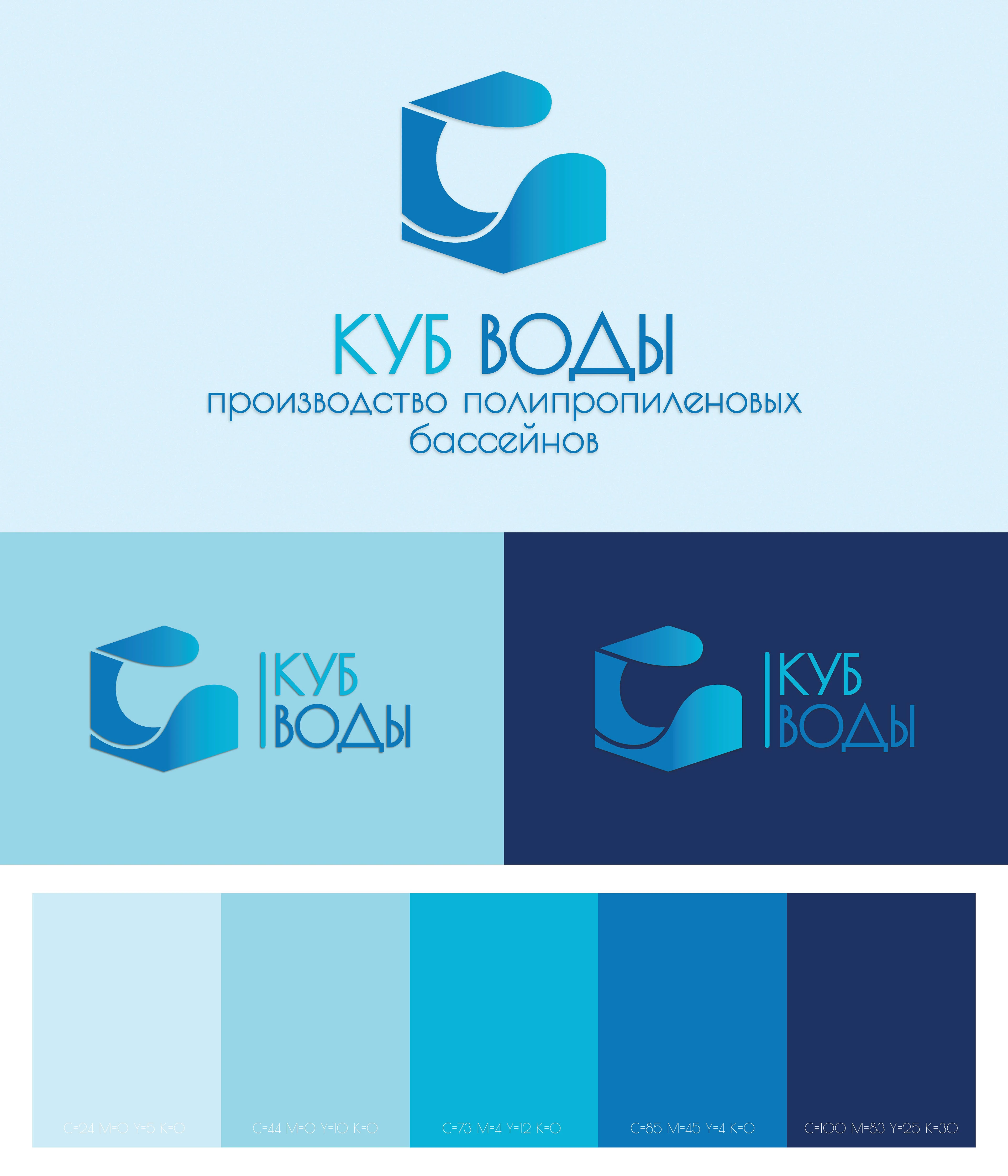 Логотип и фирменный стиль для компании КУБ ВОДЫ — Изображение №3 — Брендинг на Dprofile