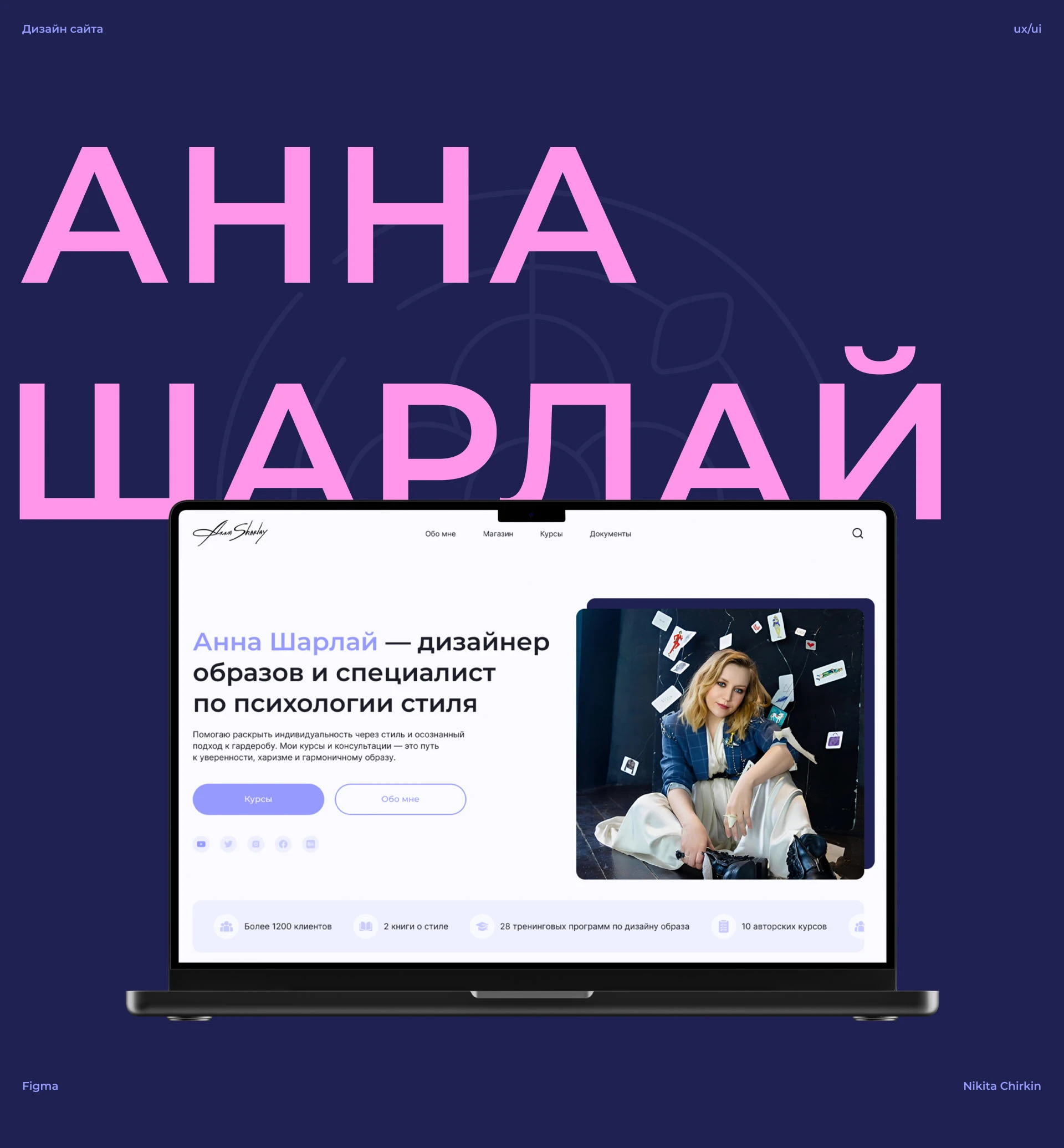 Личный сайт для Анны Шарлай — Изображение №1 — Интерфейсы, Брендинг на Dprofile