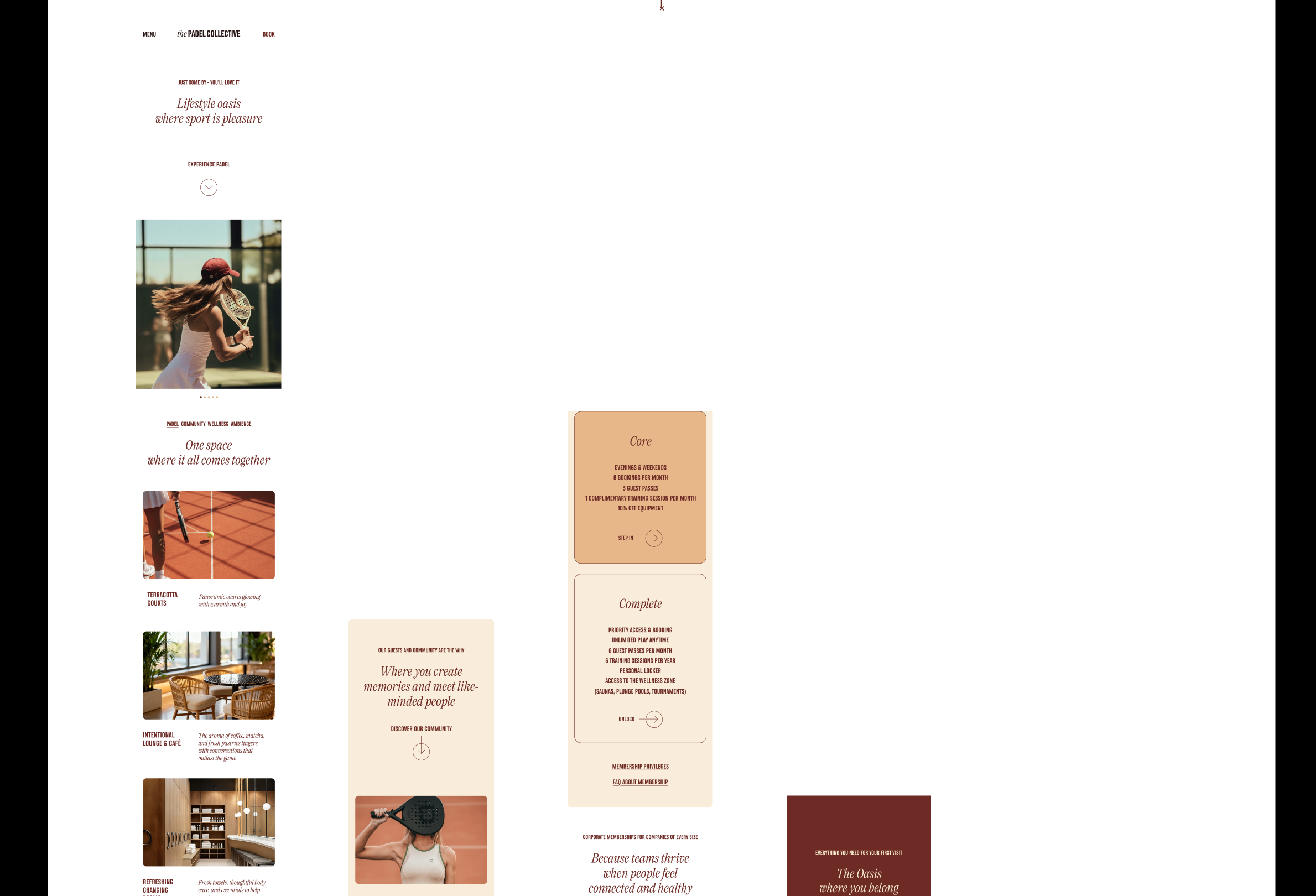 The Padel Collective - Теннисный клуб — Изображение №7 — Интерфейсы, 3D на Dprofile