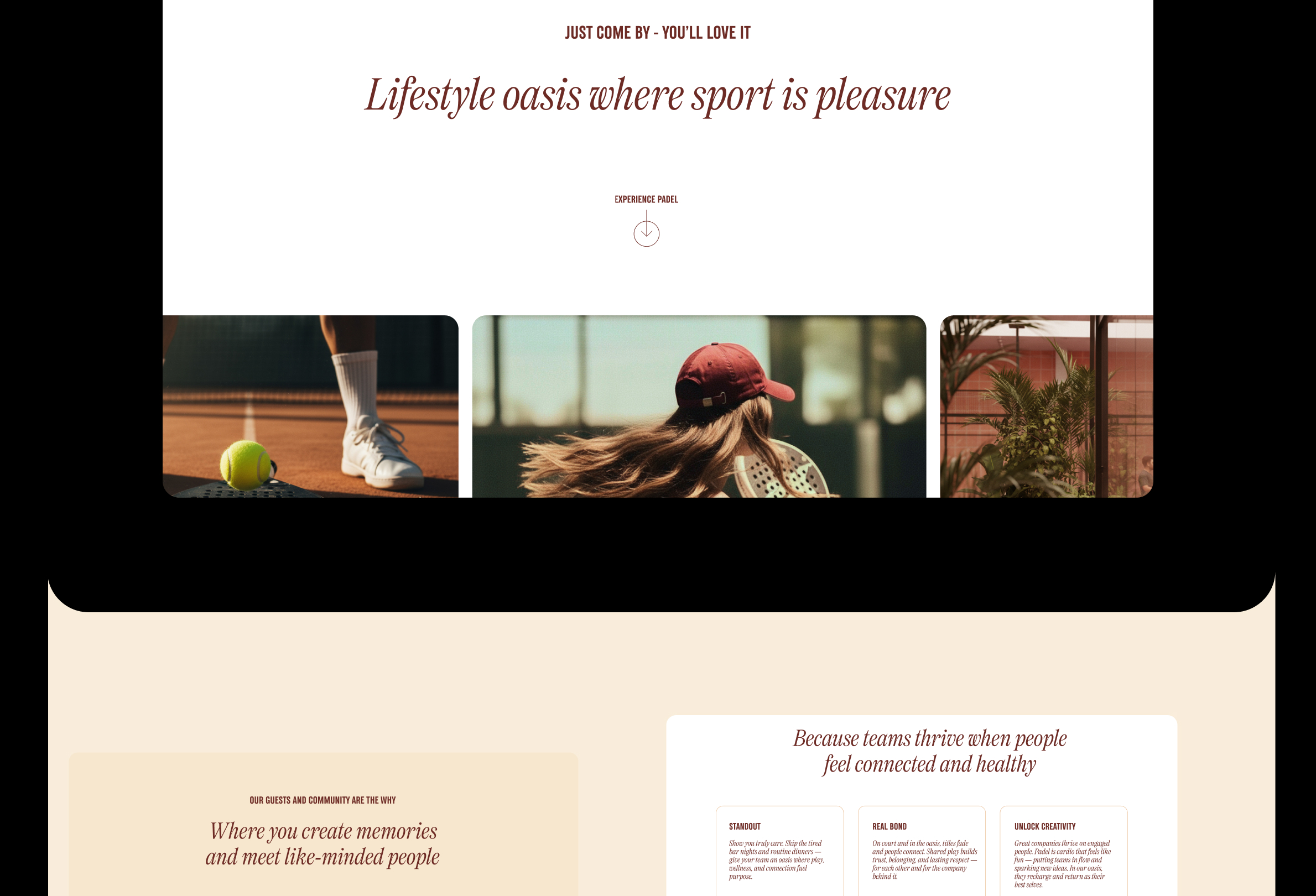 The Padel Collective - Теннисный клуб — Изображение №20 — Интерфейсы, 3D на Dprofile