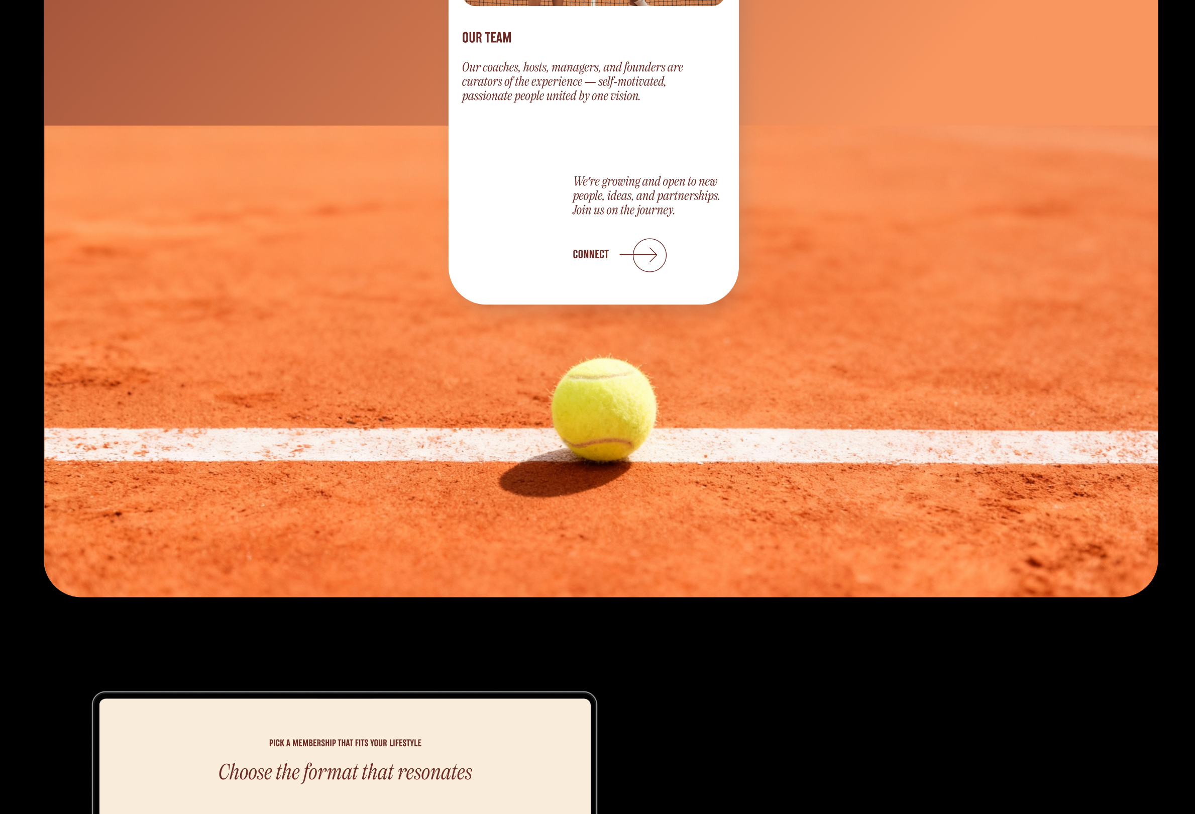 The Padel Collective - Теннисный клуб — Изображение №11 — Интерфейсы, 3D на Dprofile