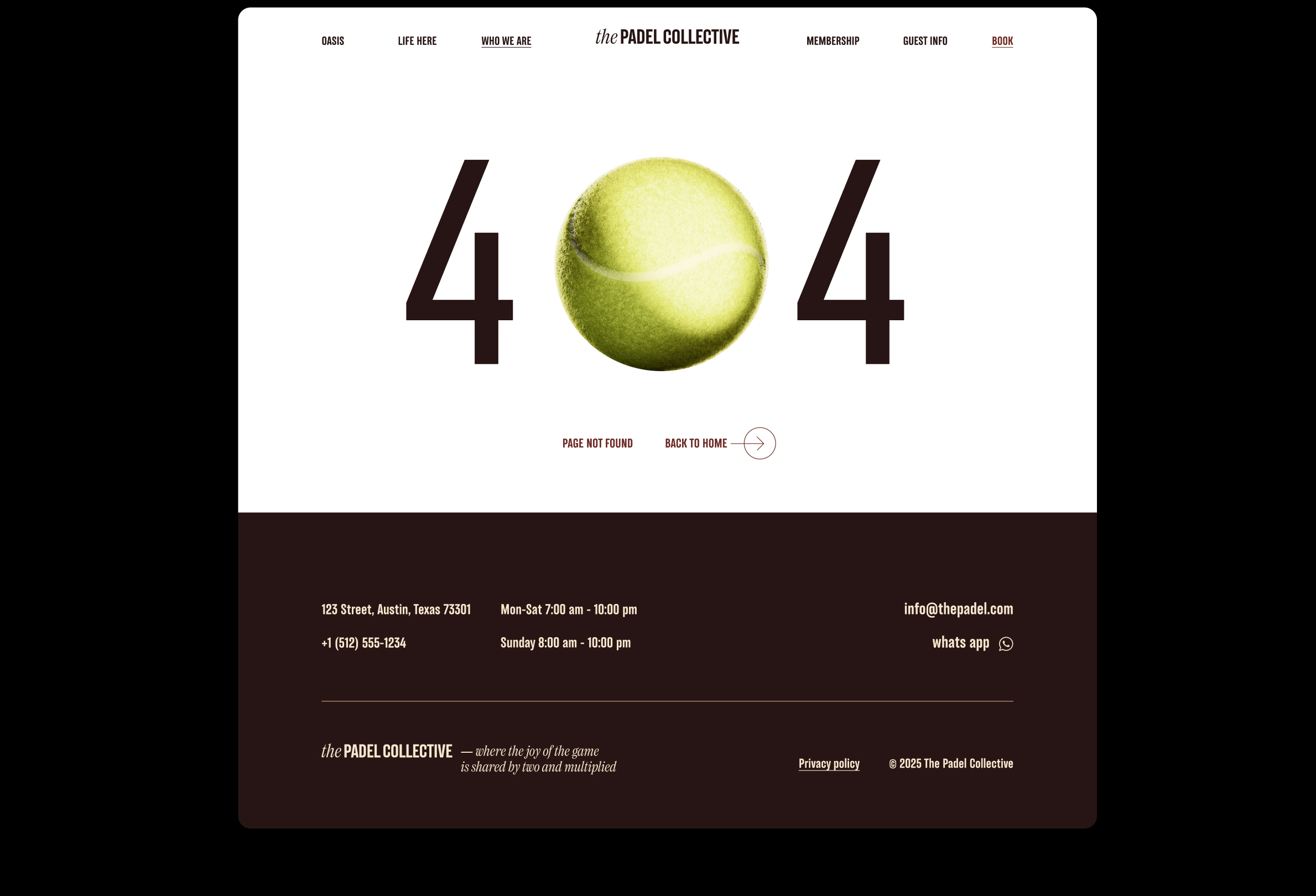 The Padel Collective - Теннисный клуб — Изображение №25 — Интерфейсы, 3D на Dprofile