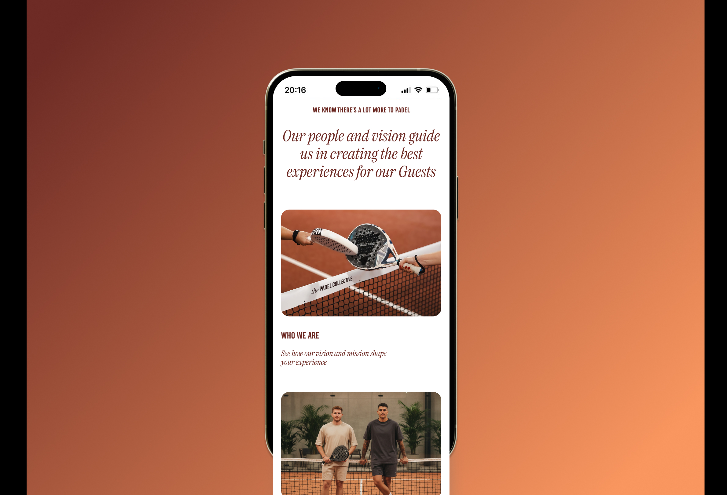 The Padel Collective - Теннисный клуб — Изображение №10 — Интерфейсы, 3D на Dprofile