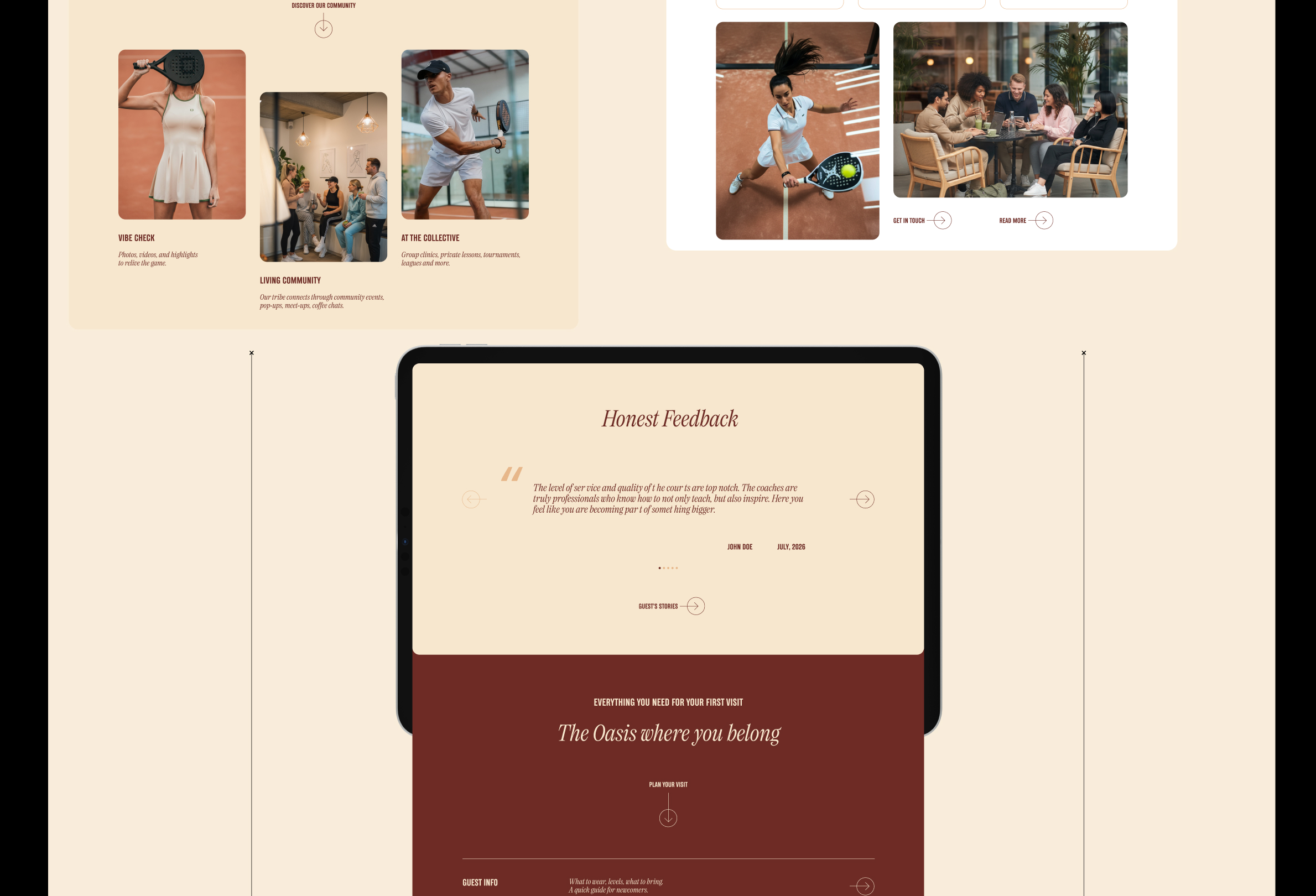 The Padel Collective - Теннисный клуб — Изображение №21 — Интерфейсы, 3D на Dprofile