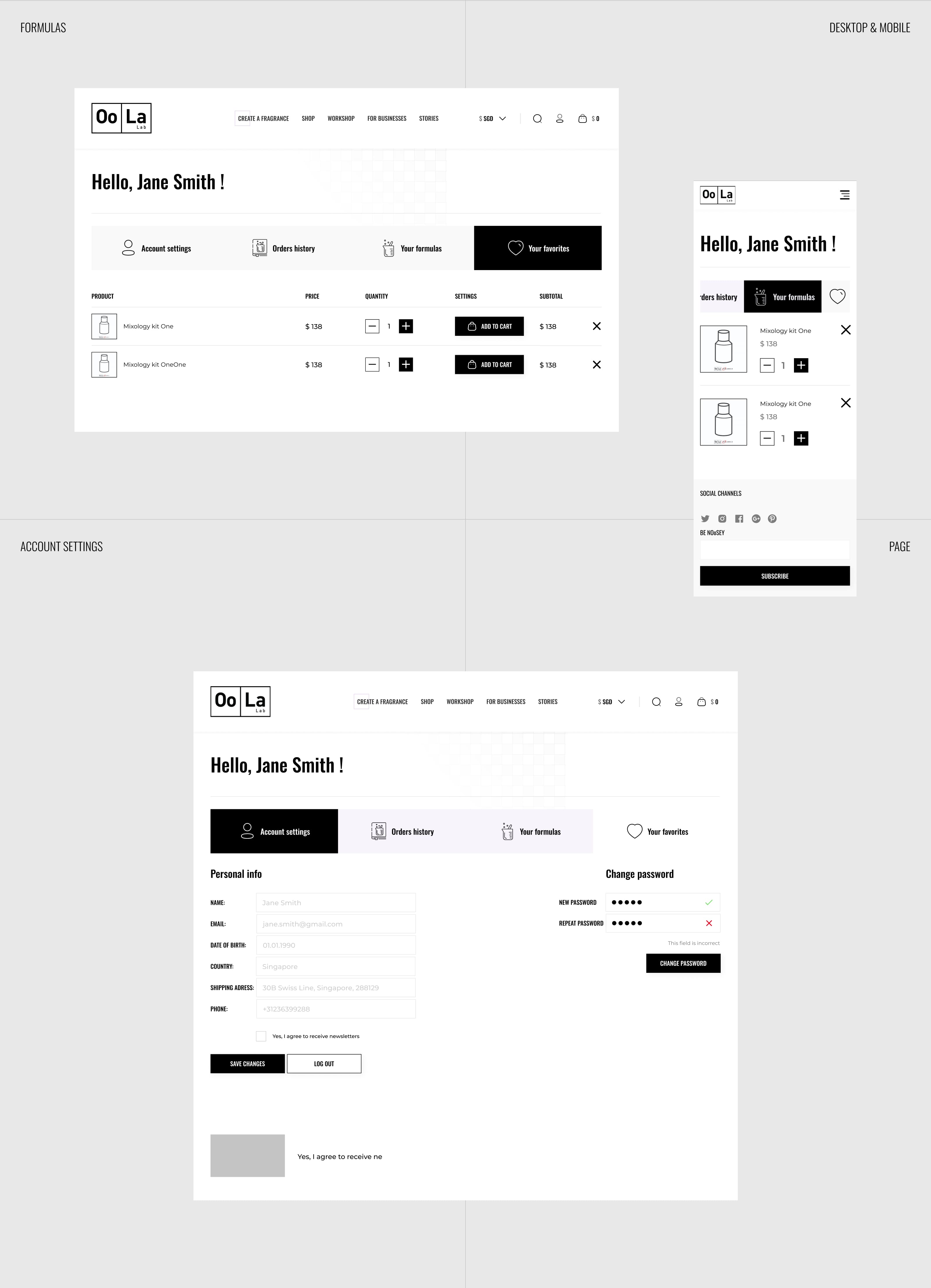 OoLaLab - Сингапурский интернет магазин духов — Изображение №12 — Интерфейсы на Dprofile