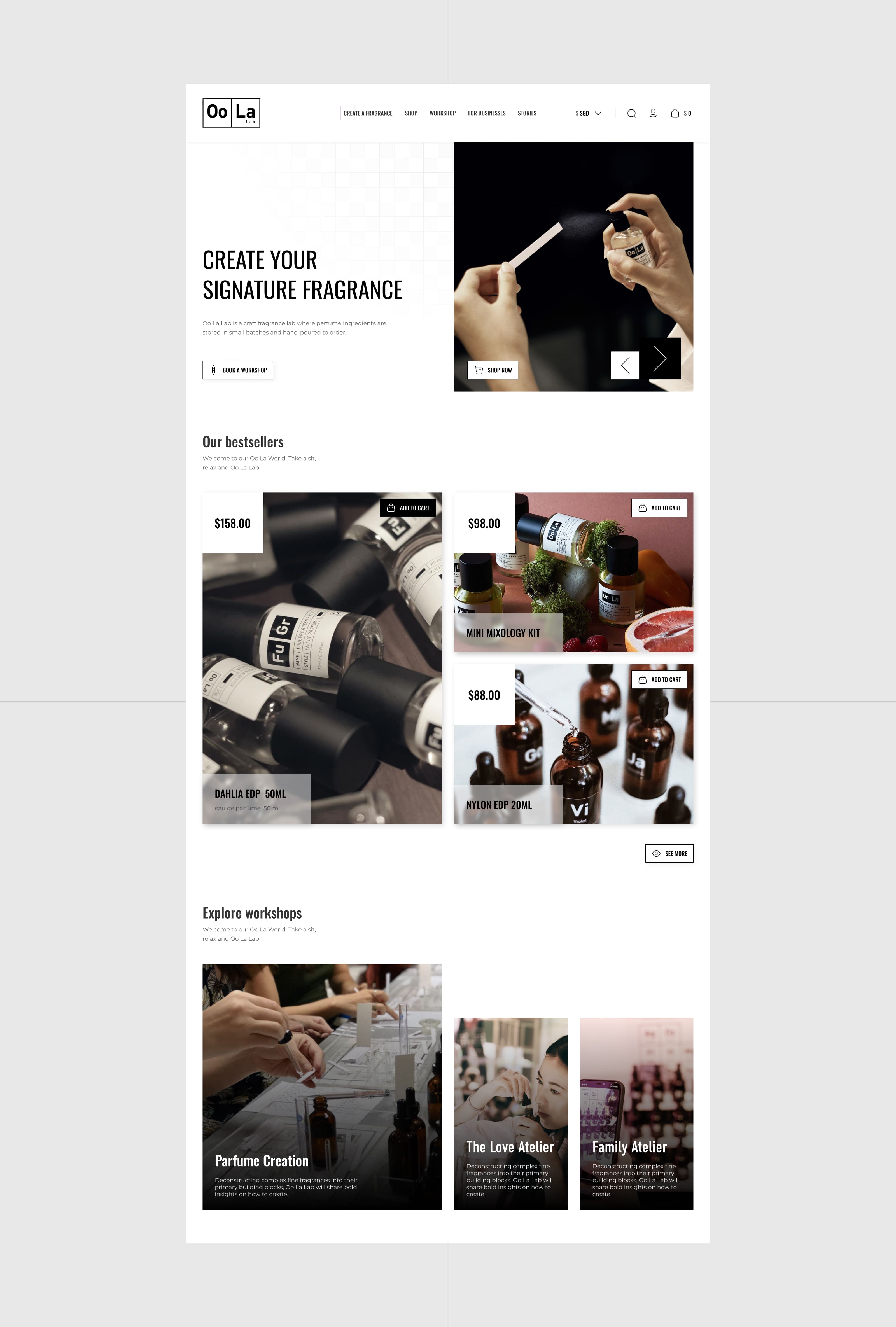 OoLaLab - Сингапурский интернет магазин духов — Изображение №3 — Интерфейсы на Dprofile