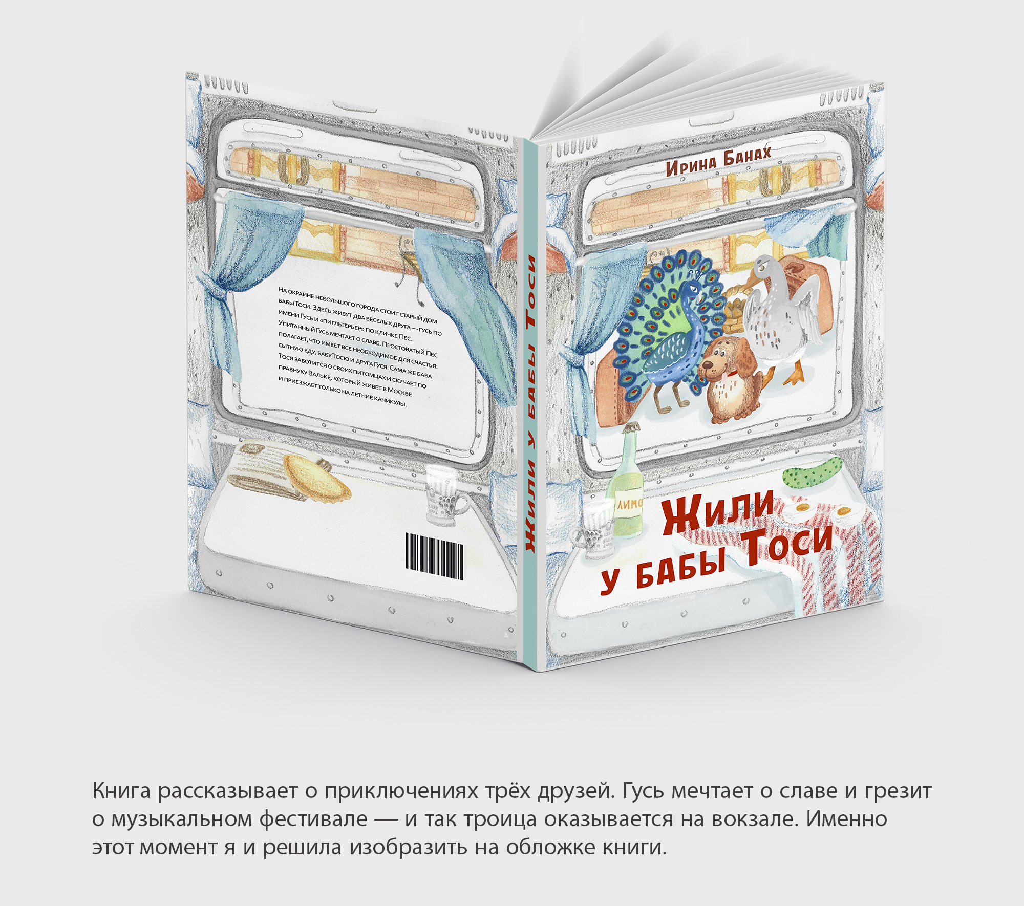 "Жили у бабы Тоси" | Обложка для детской книги — Изображение №2 — Иллюстрация на Dprofile