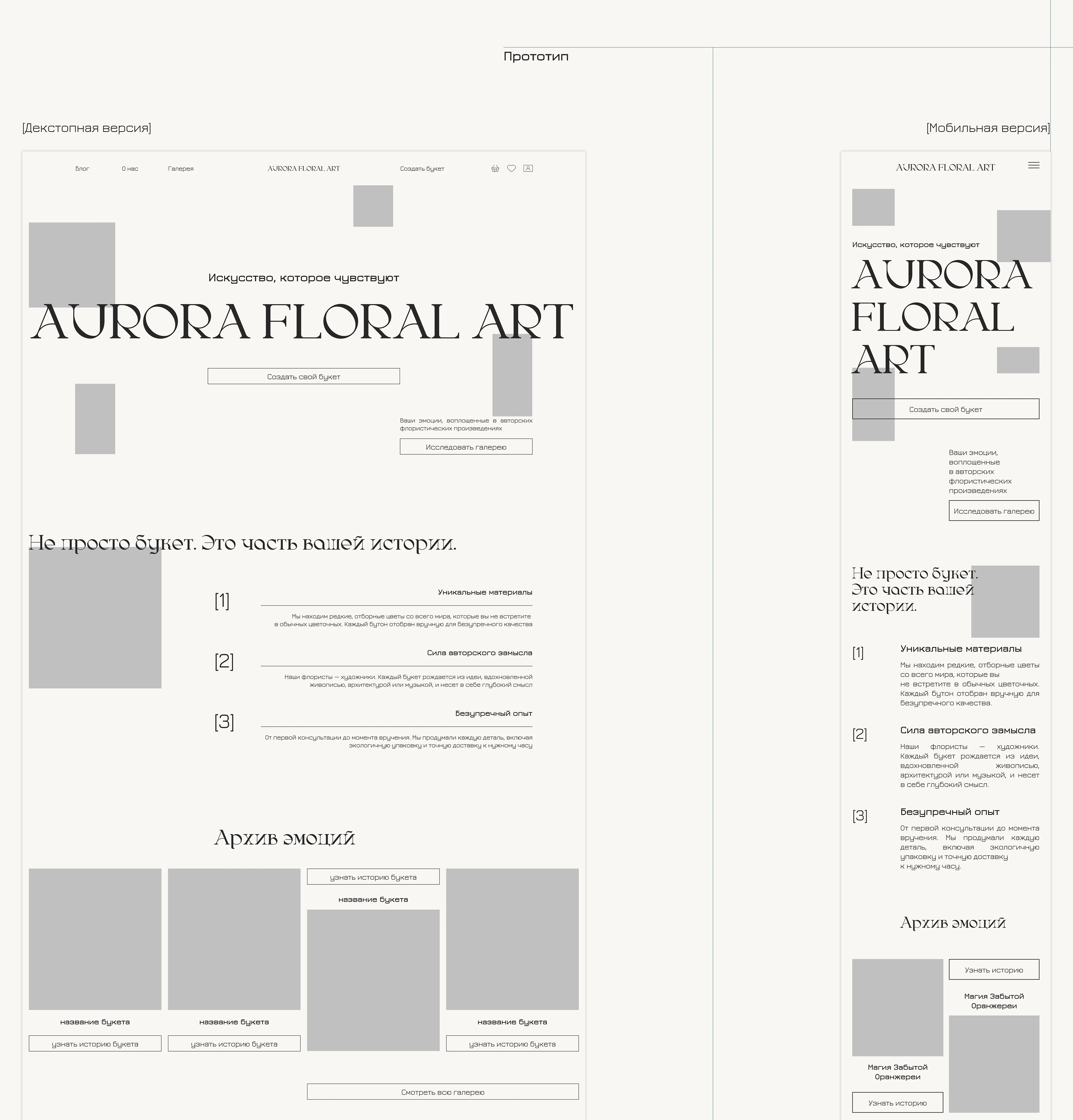 AURORA FLORAL ART — Изображение №4 — Интерфейсы, Брендинг на Dprofile