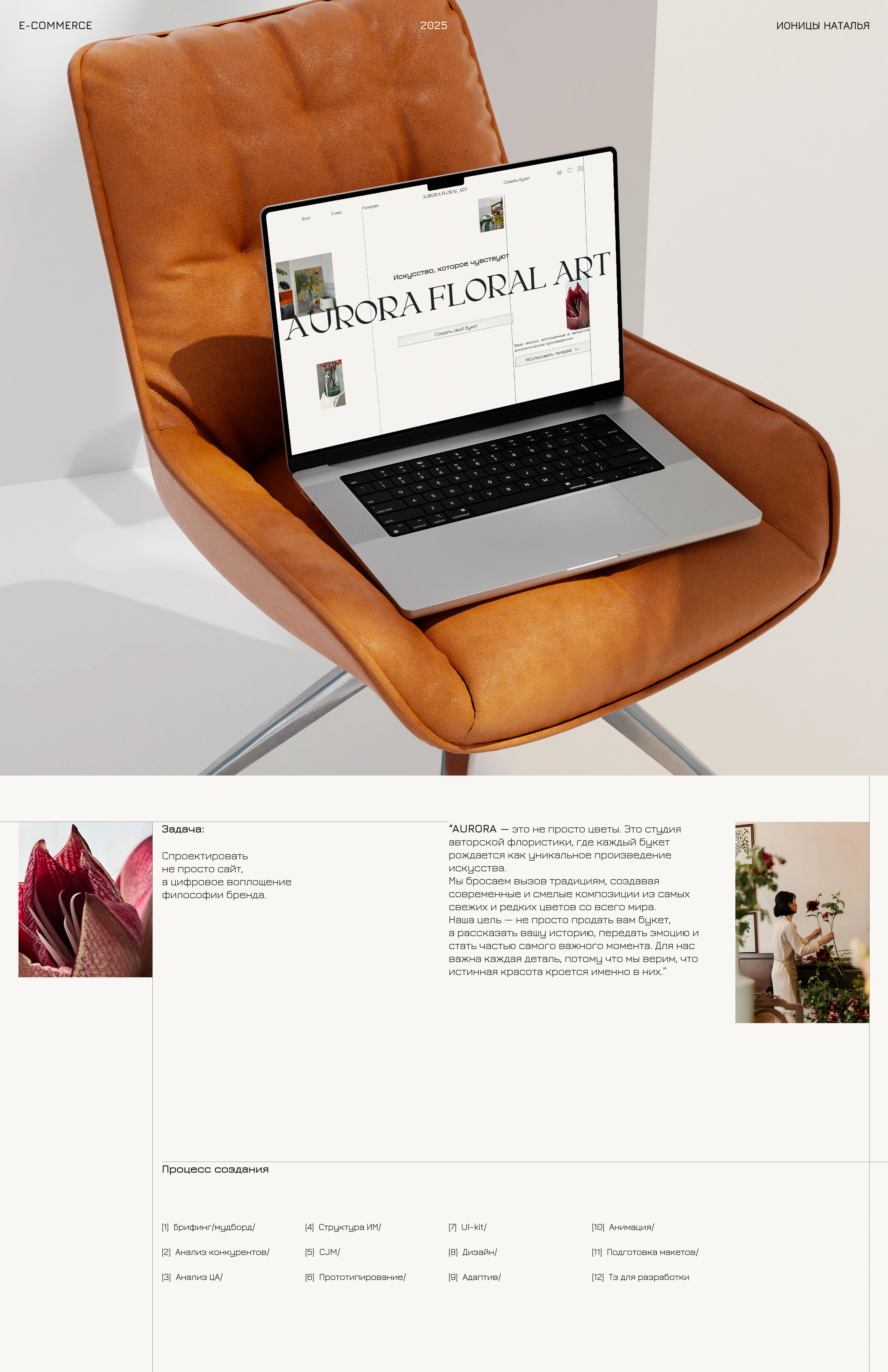 AURORA FLORAL ART — Изображение №1 — Интерфейсы, Брендинг на Dprofile