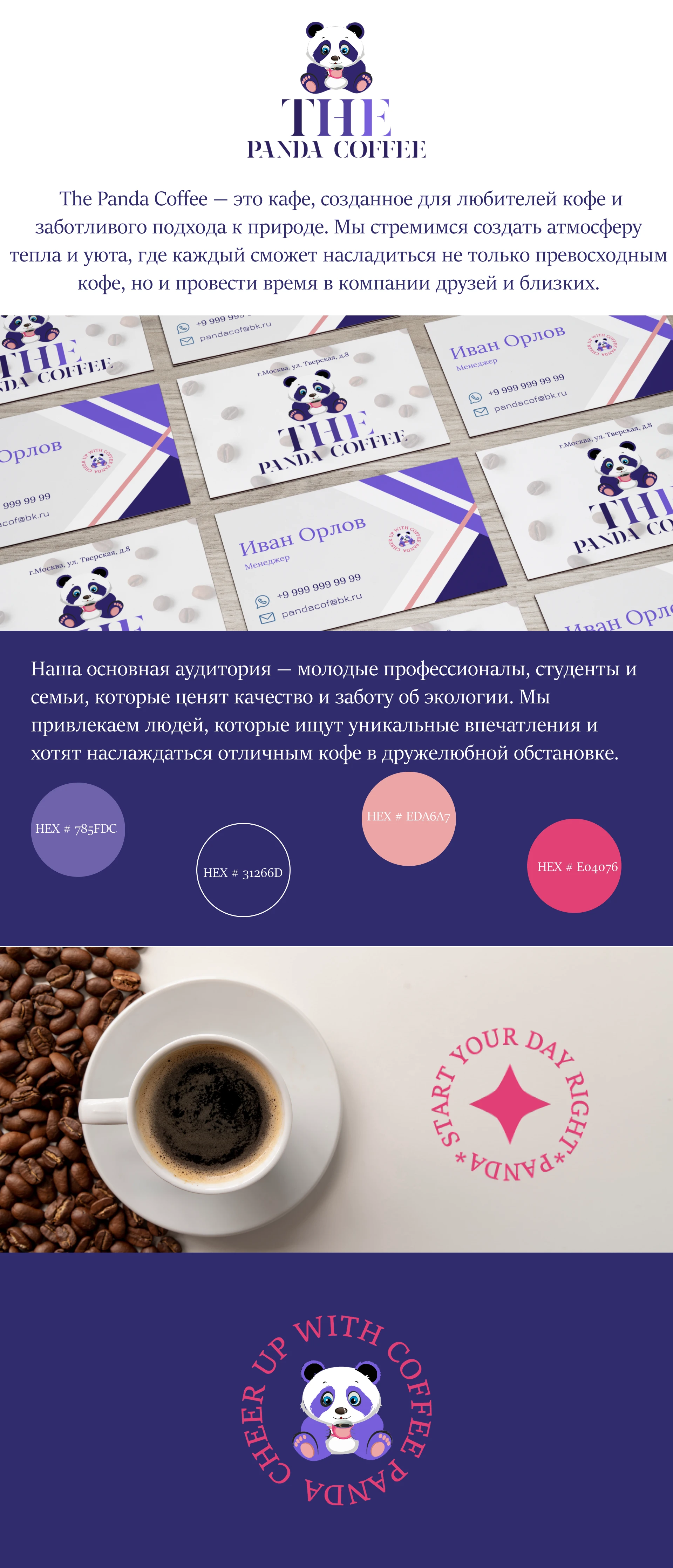 Кофейня Panda Brand identity — Изображение №1 — Брендинг на Dprofile