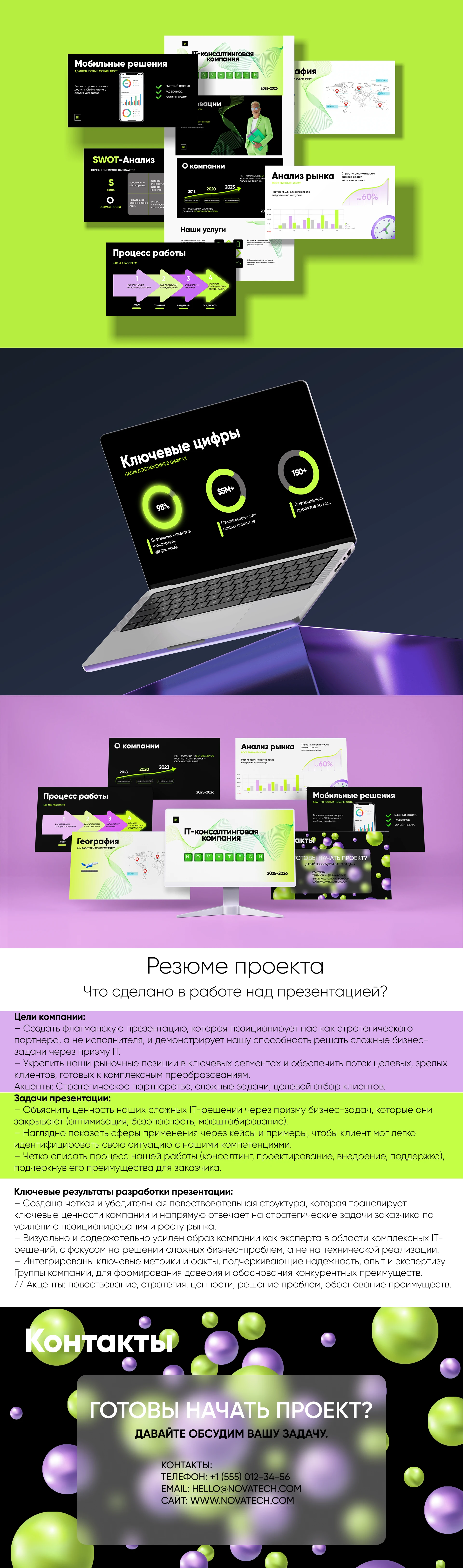Presentation design | IT Company | Презентация — Изображение №3 — Графика, Маркетинг на Dprofile