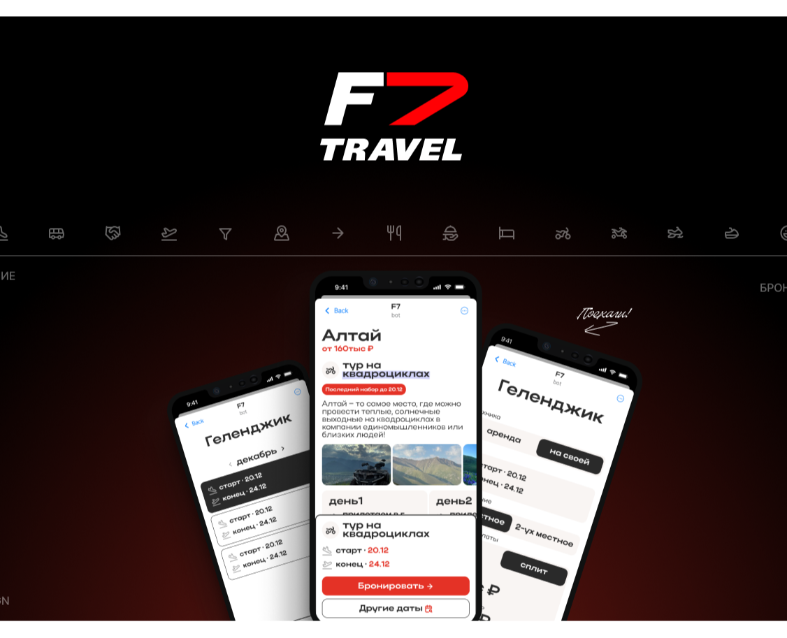 F7 travel - mobile app на Dprofile