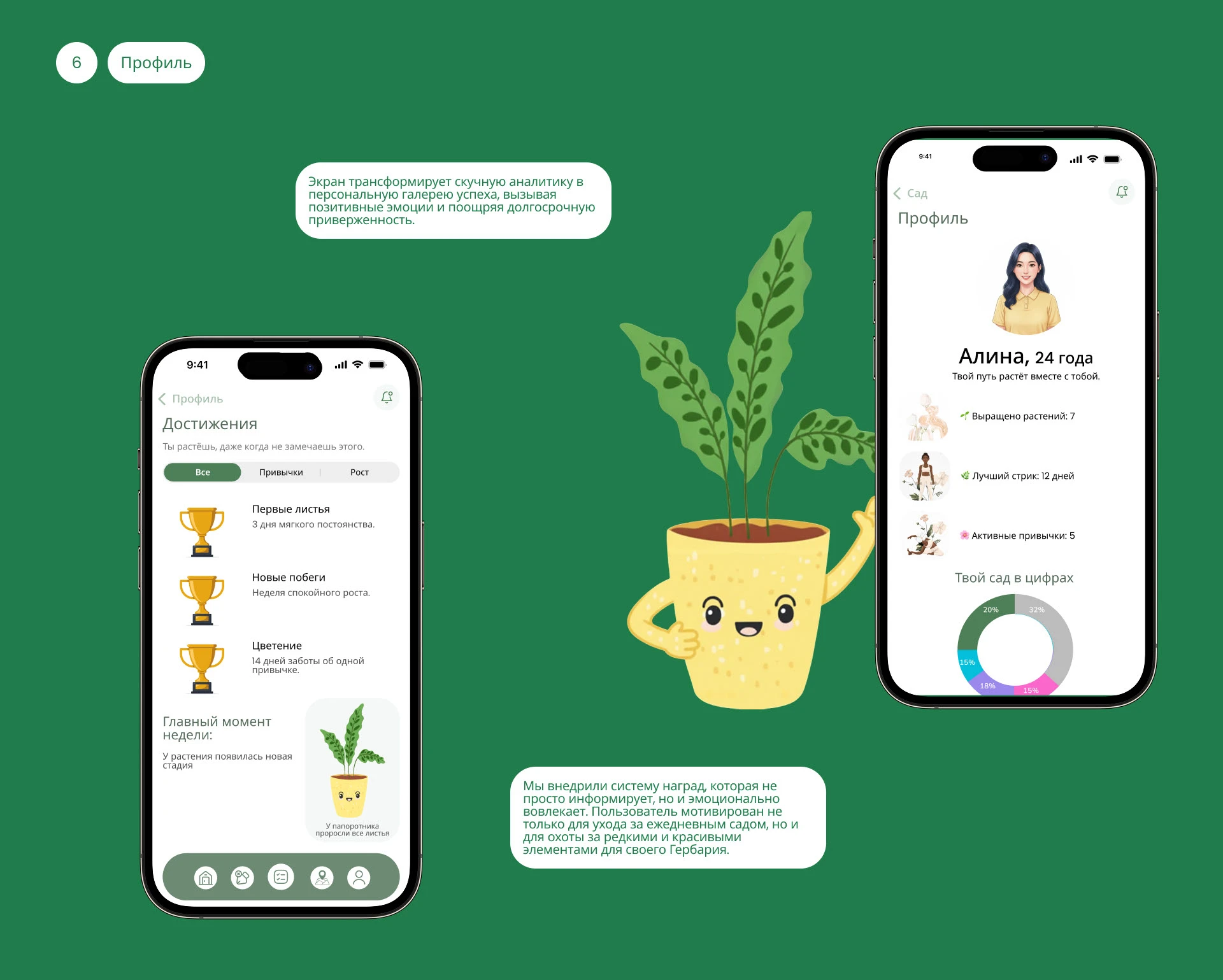 GrowLeaf Habit Trecker Mobile App — Изображение №10 — Интерфейсы на Dprofile