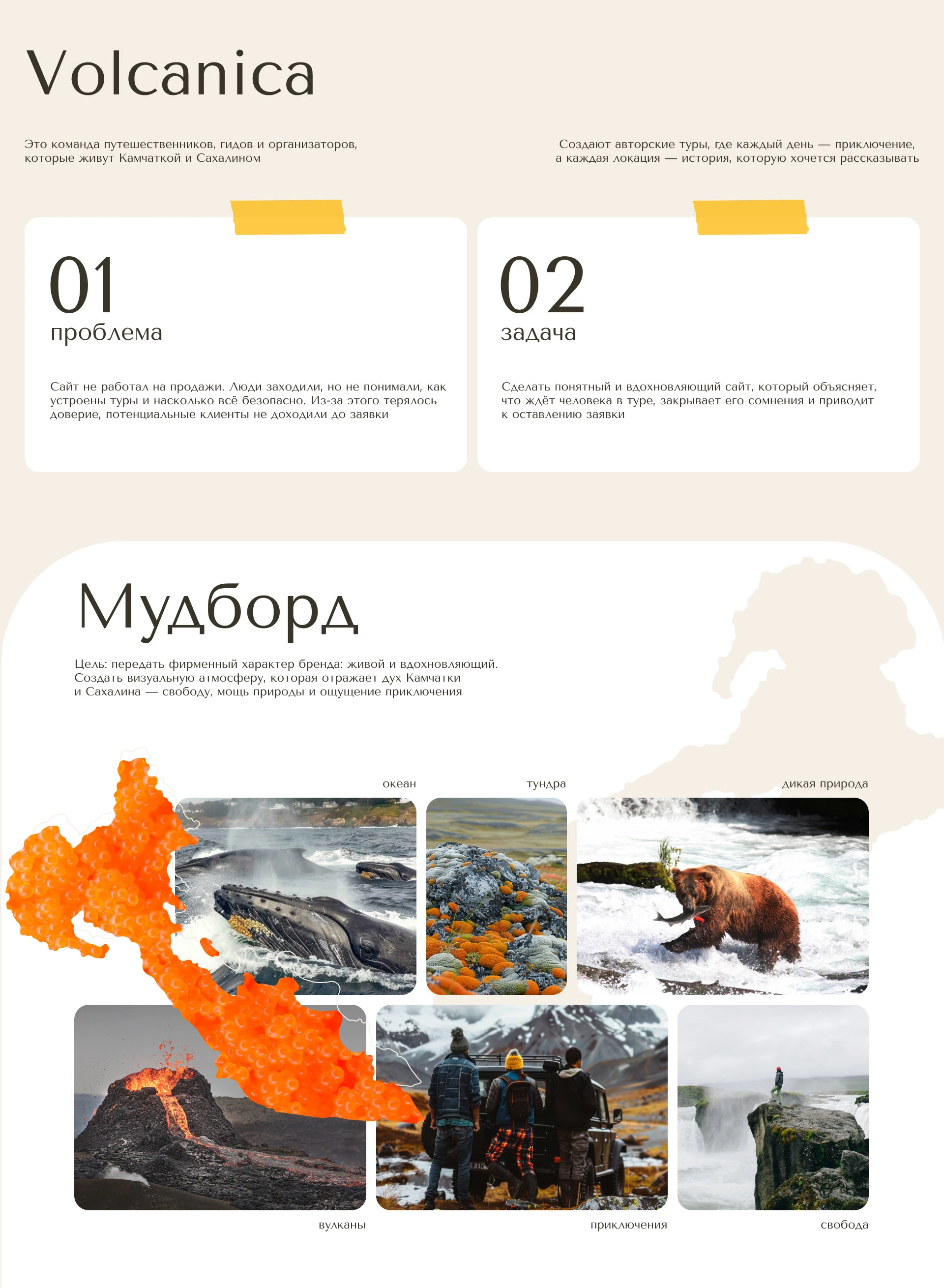 Разработка сайта для путешествий Volcanica — Изображение №2 — Интерфейсы на Dprofile