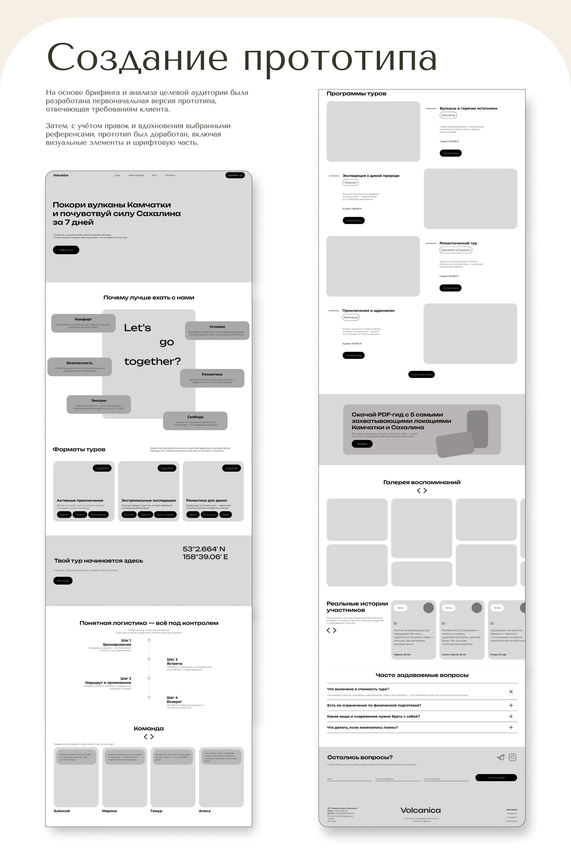 Разработка сайта для путешествий Volcanica — Изображение №5 — Интерфейсы на Dprofile