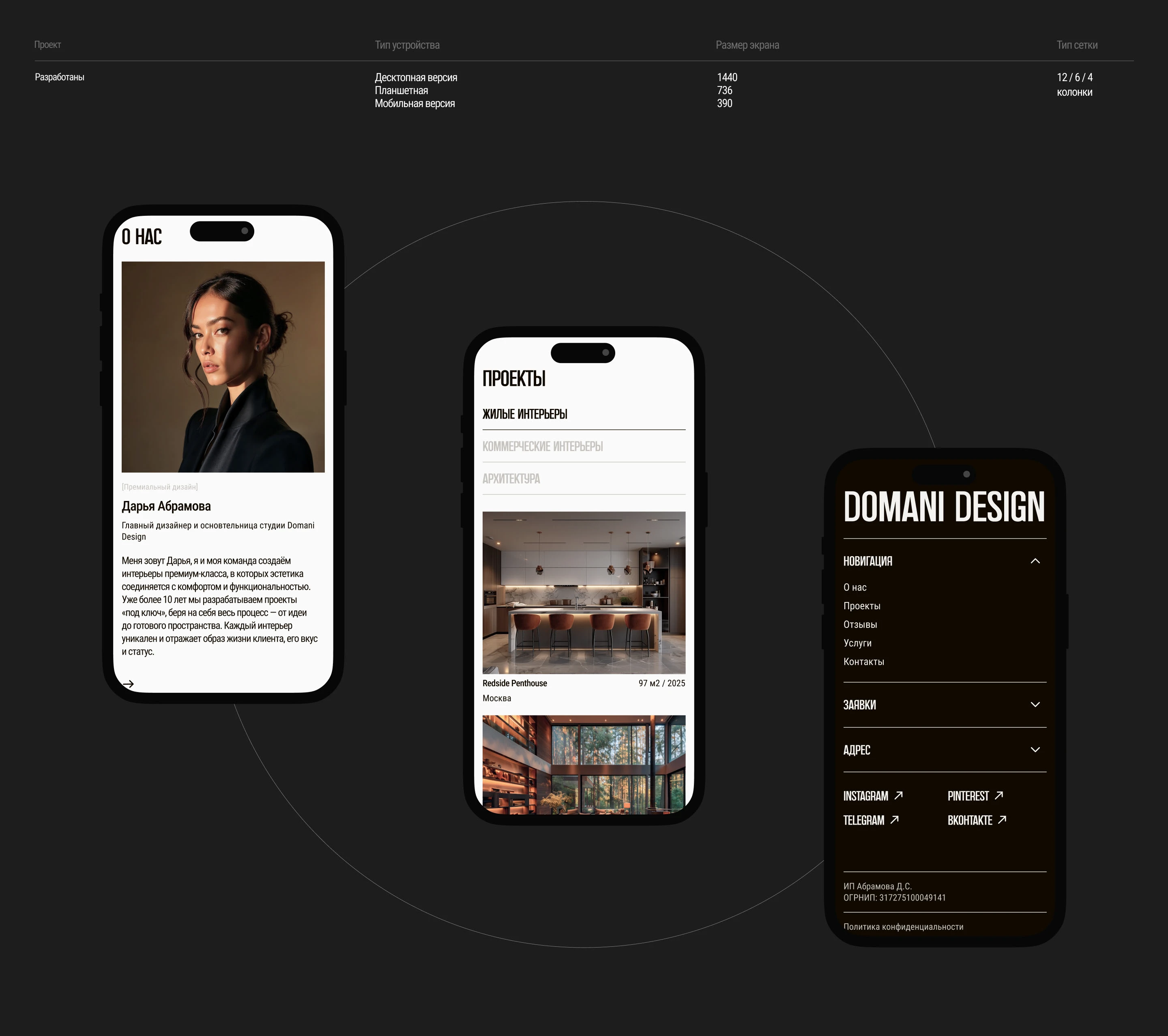 Architecture & Interior design studio | Website — Изображение №10 — Интерфейсы на Dprofile