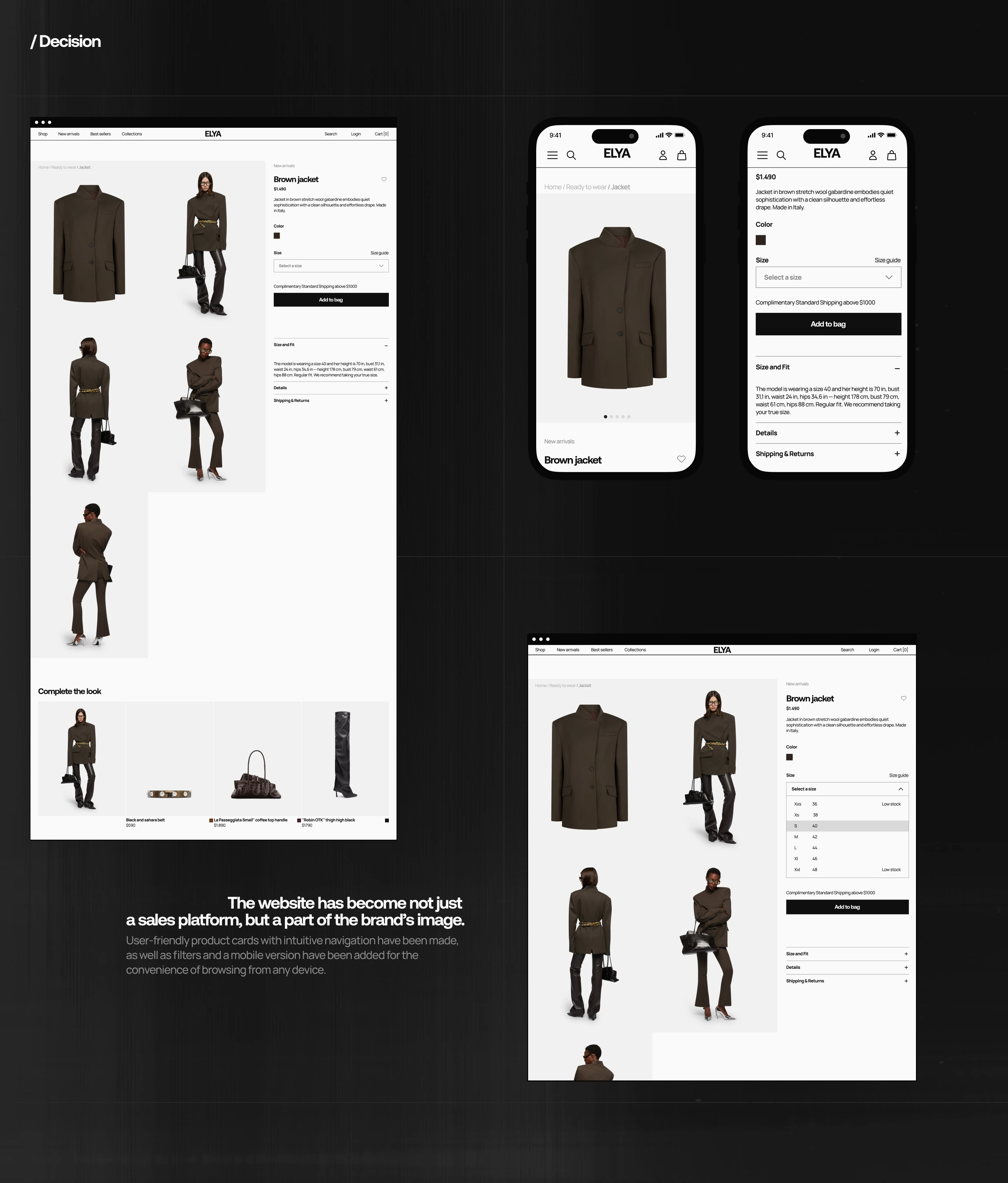 ELYA | E-commerce | Website | UI/UX | Online Shop — Изображение №8 — Интерфейсы на Dprofile