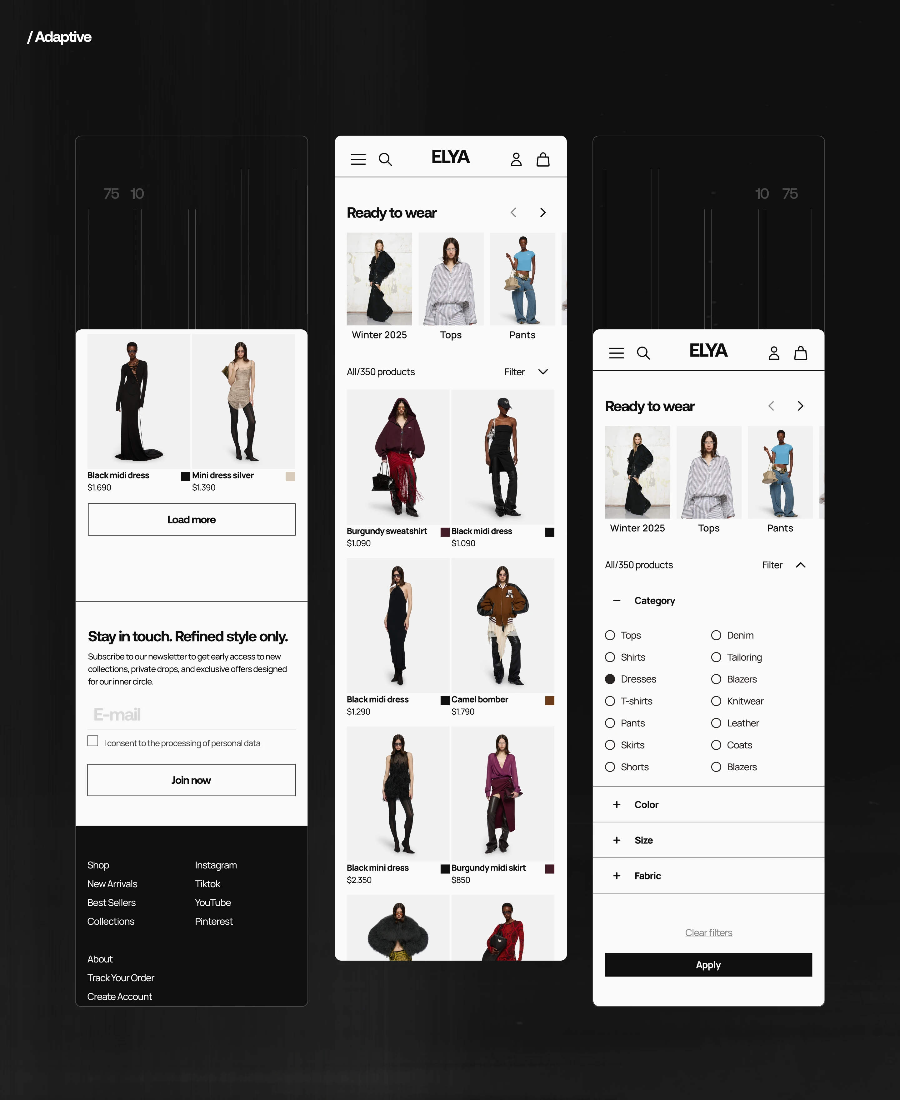ELYA | E-commerce | Website | UI/UX | Online Shop — Изображение №7 — Интерфейсы на Dprofile