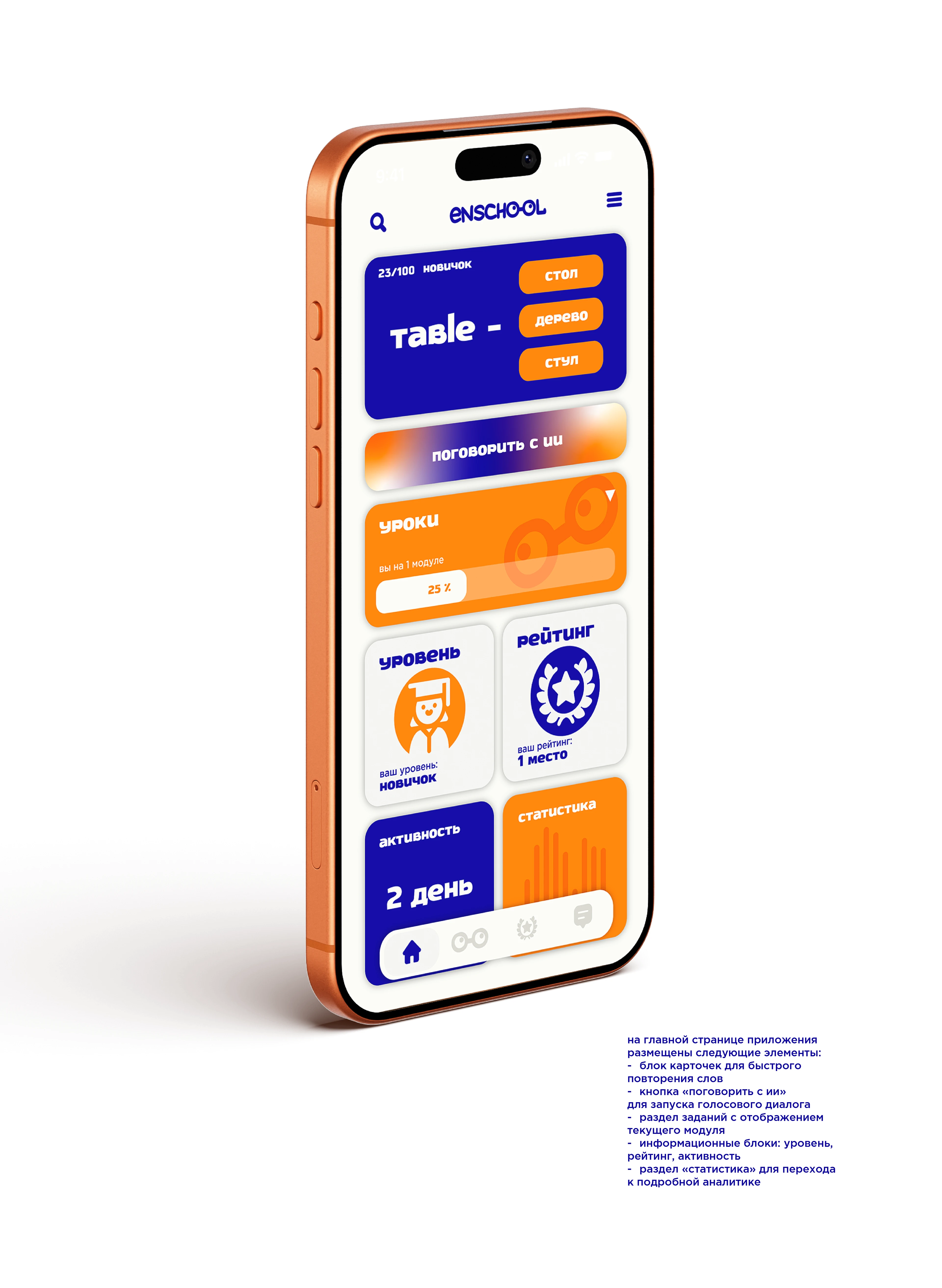 ENschool - разработка дизайна приложения — Изображение №4 — Интерфейсы, 3D на Dprofile