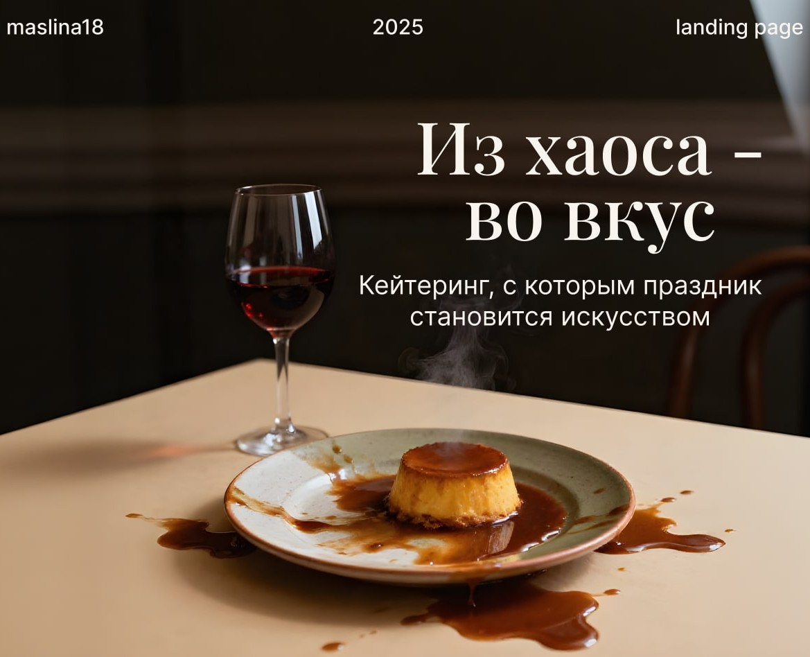 Тёплый лендинг про вкусные моменты — Интерфейсы на Dprofile