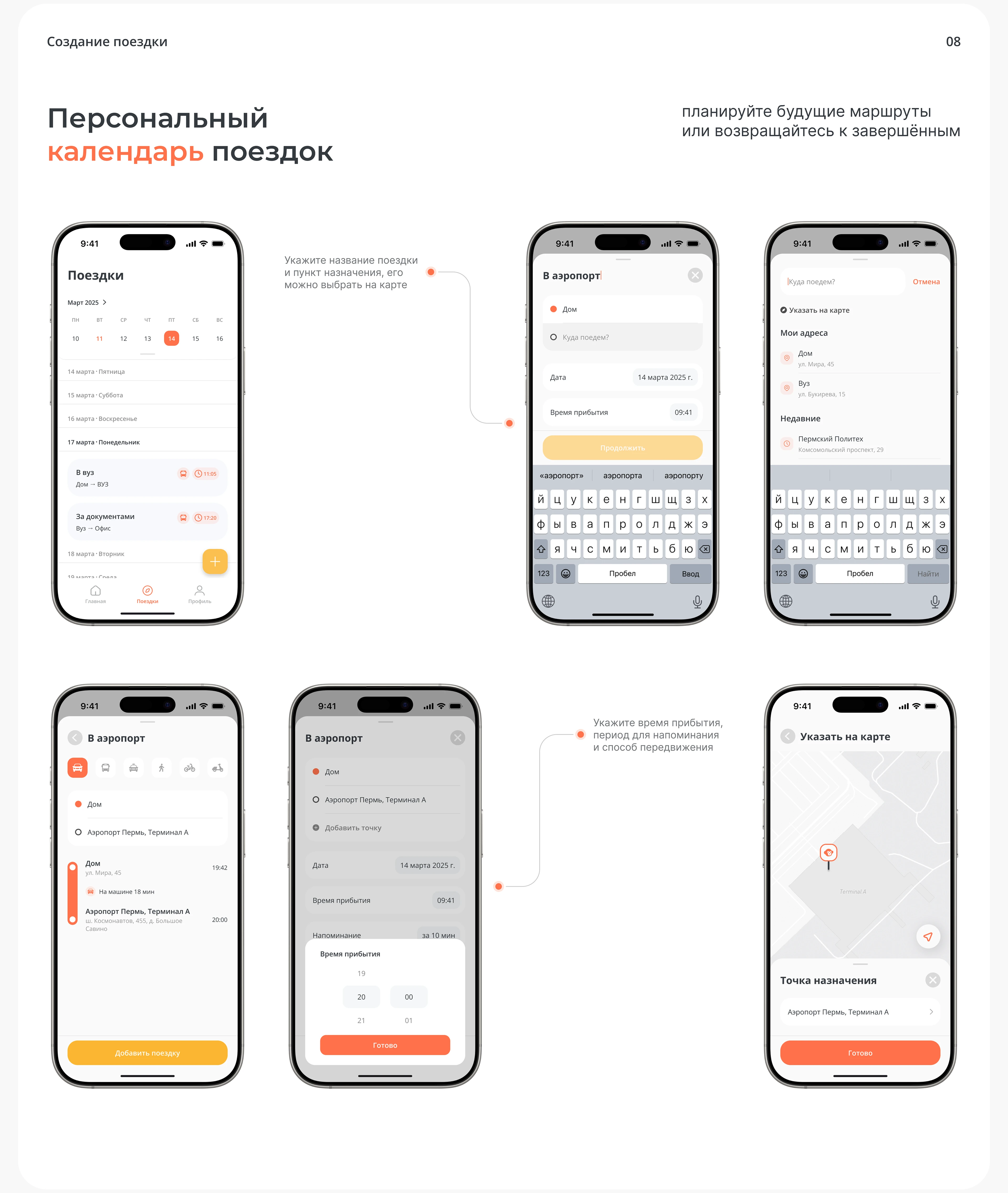 Flow — Trip Planner App | UI/UX Design — Изображение №10 — Интерфейсы на Dprofile