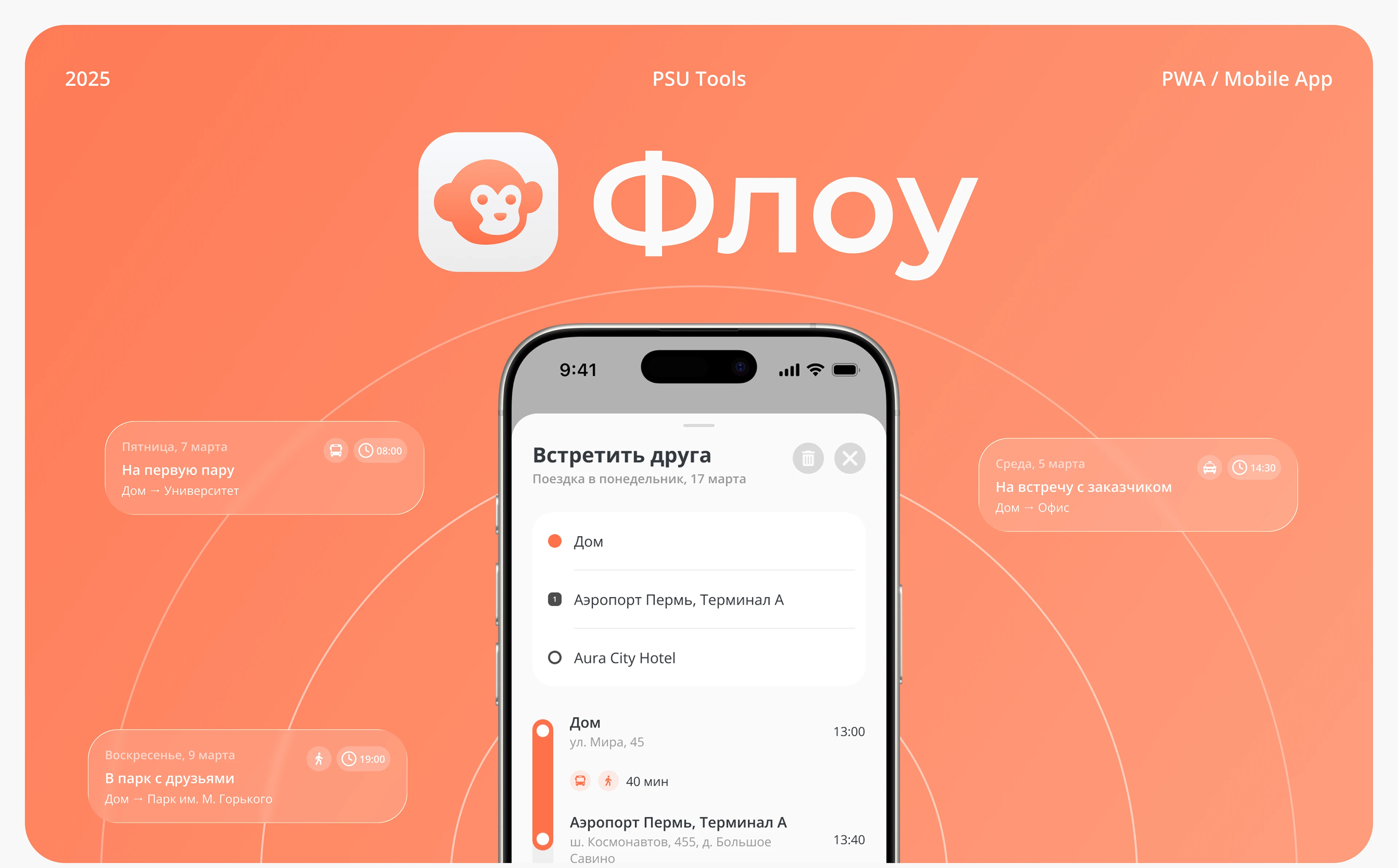 Flow — Trip Planner App | UI/UX Design — Изображение №1 — Интерфейсы на Dprofile