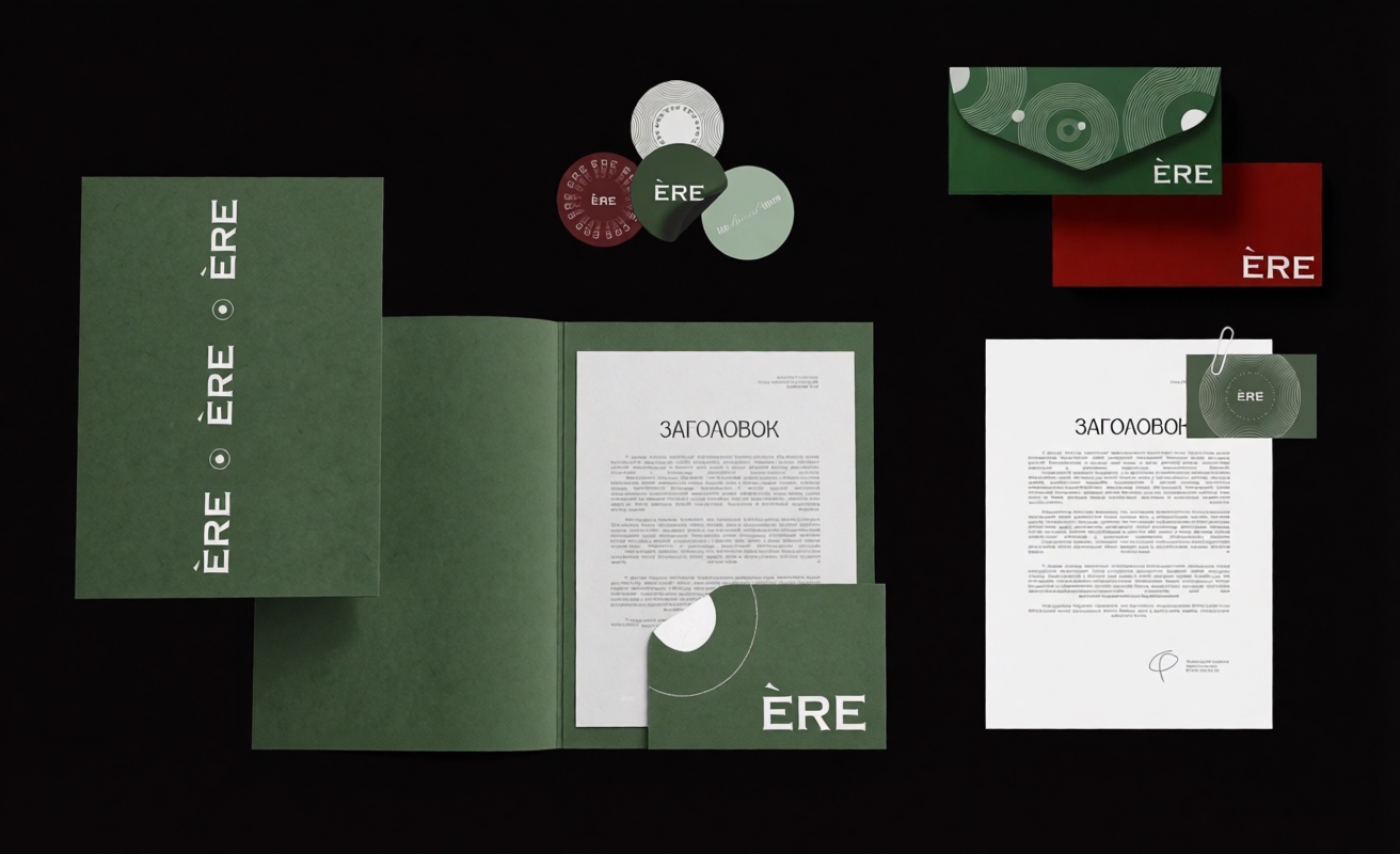 Фирменный стиль  французского ресторана"ERE" — Изображение №7 — Брендинг на Dprofile