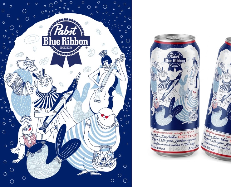 Pabst Blue Ribbon 2026 — Иллюстрация, Брендинг на Dprofile