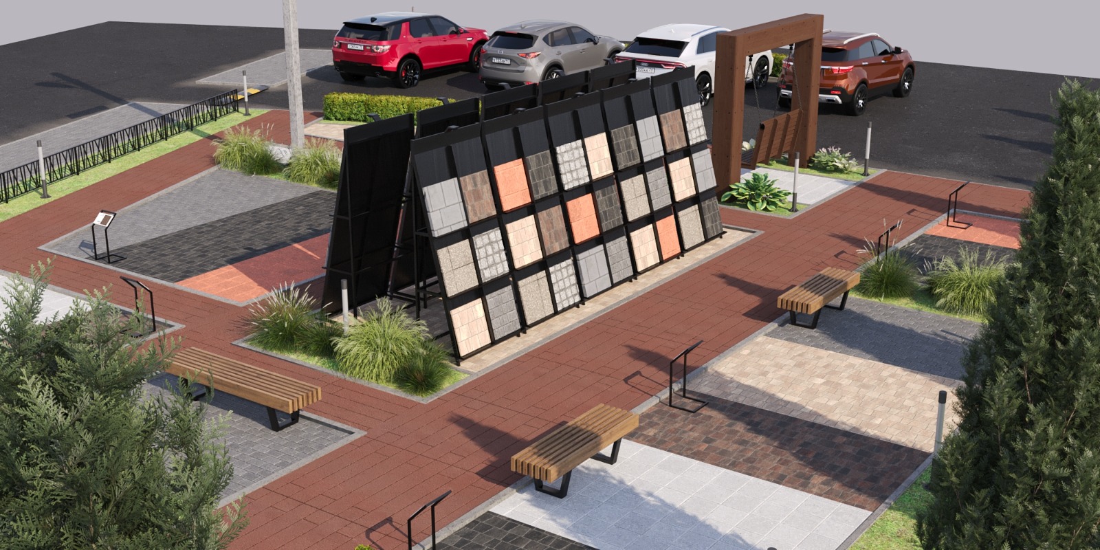 Концепция благоустройства выставочной площадки — Изображение №2 — Иллюстрация на Dprofile