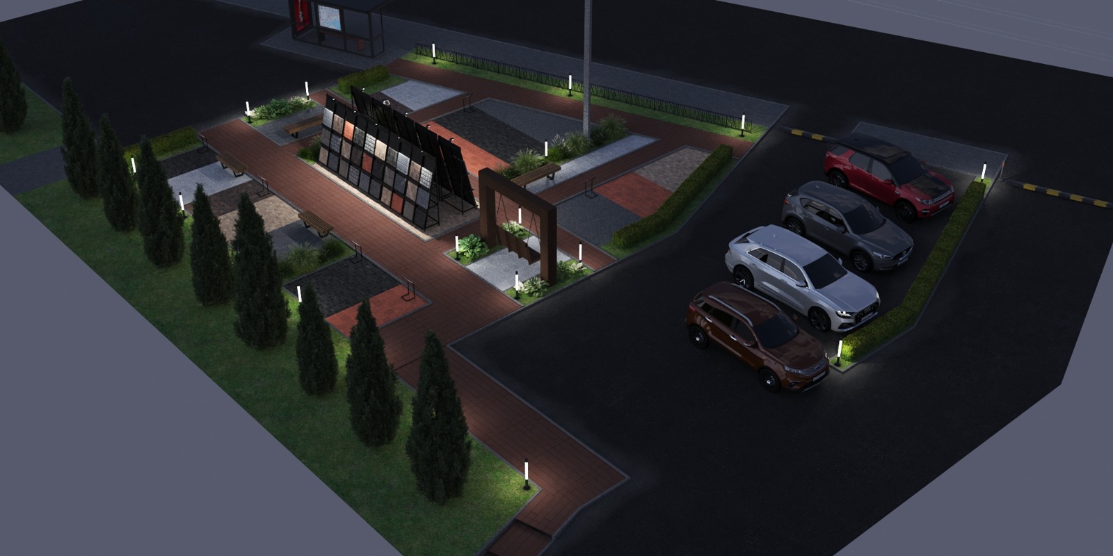 Концепция благоустройства выставочной площадки — Изображение №3 — Иллюстрация на Dprofile