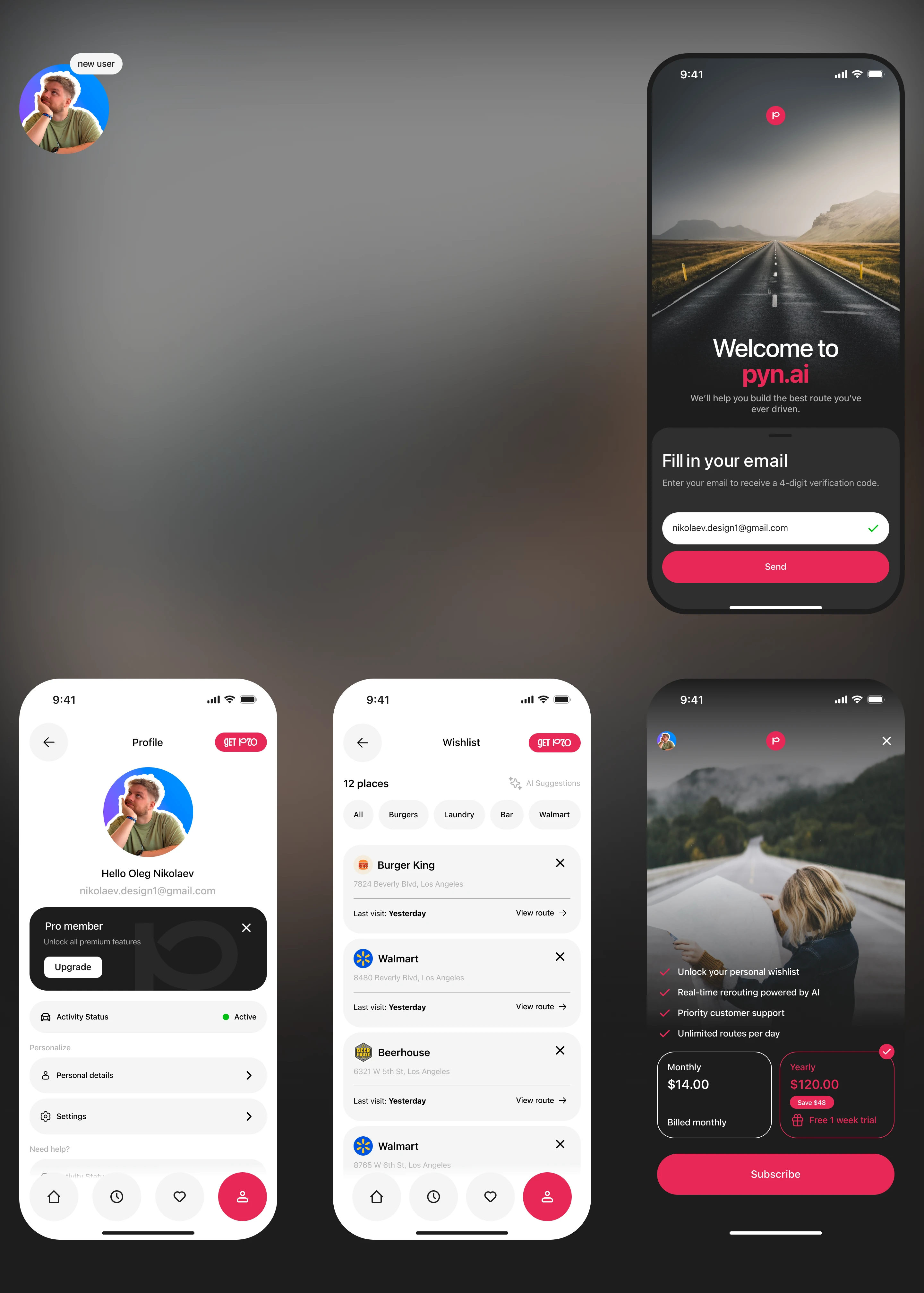 pyn.ai | App design — Изображение №18 — Интерфейсы на Dprofile